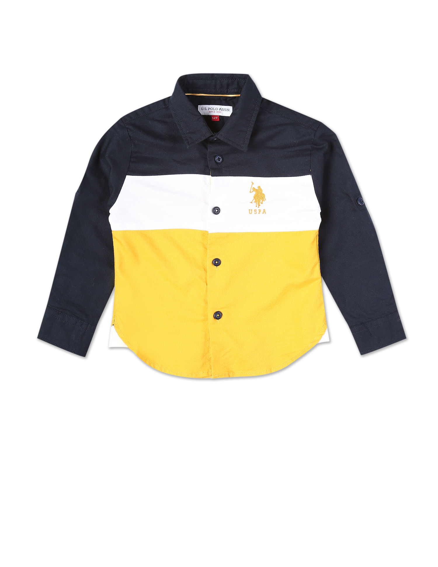 U.S. Polo Assn. Kids Boys Iconic Colour Block Shirt