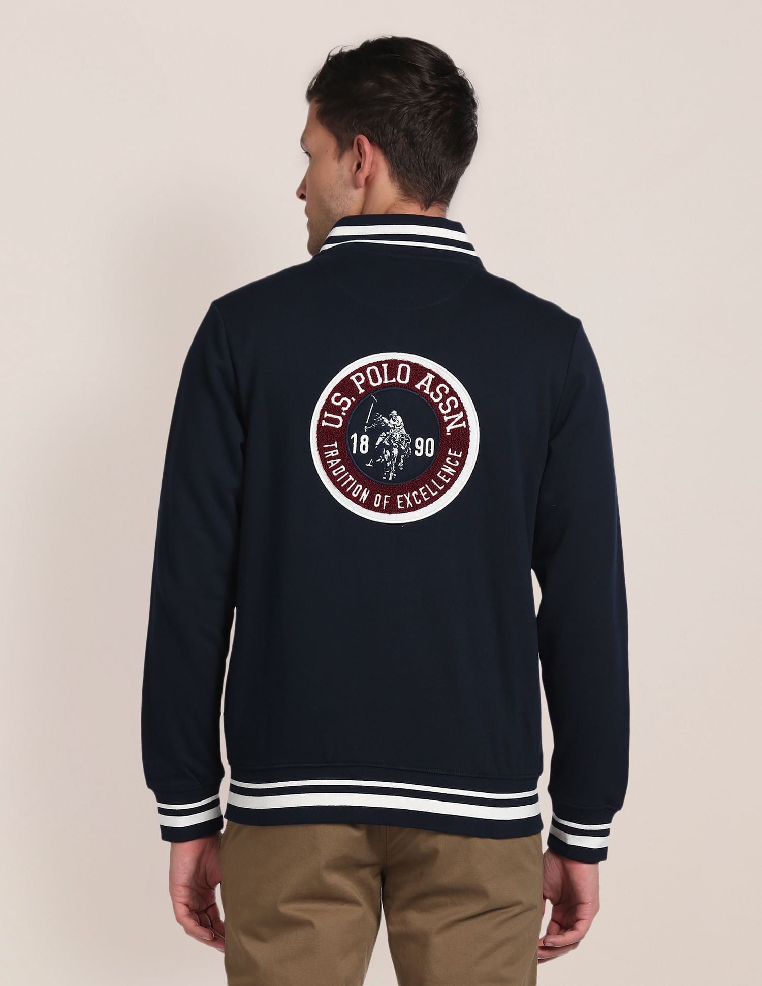U.S. Polo Assn. Stand Neck Appliqued Sweatshirt