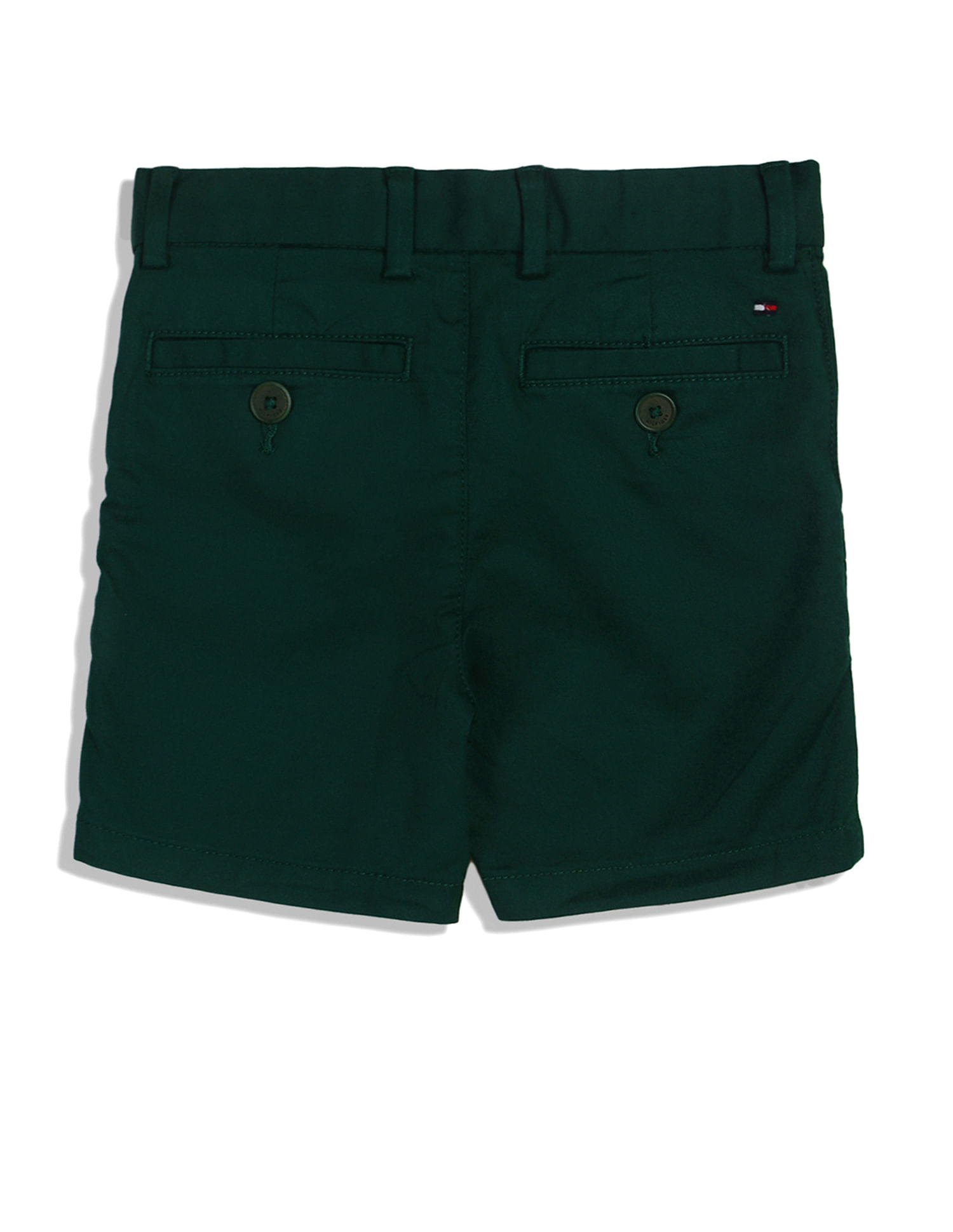 Tommy Hilfiger Kids Mid Rise Solid Chino Shorts