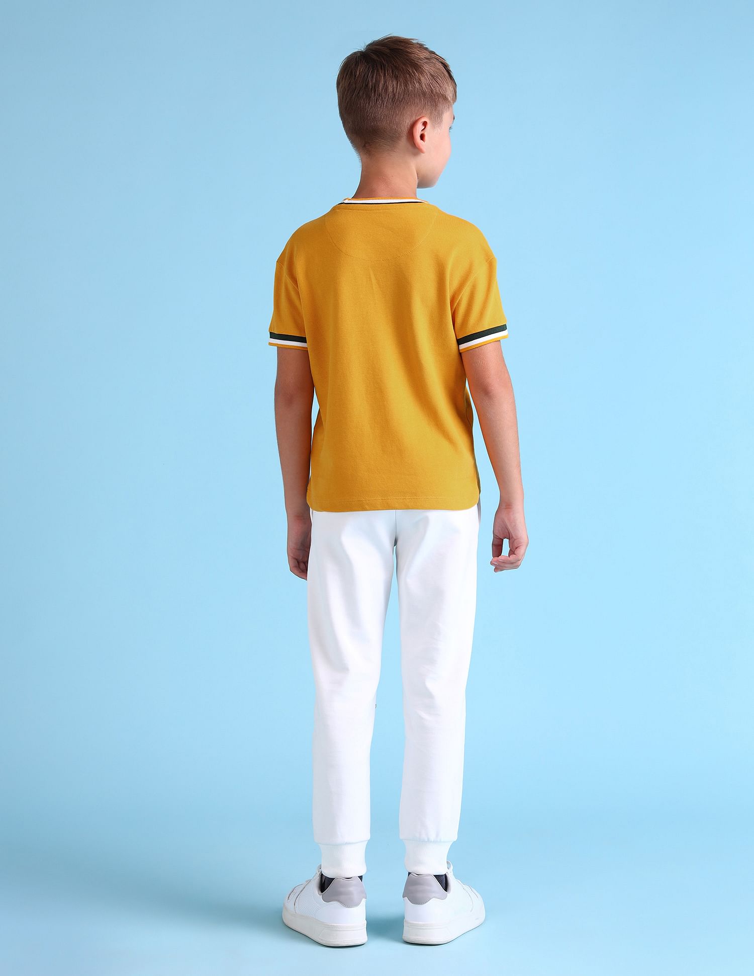 U.S. Polo Assn. Kids Boys Brand Printed Regular Fit T-Shirt