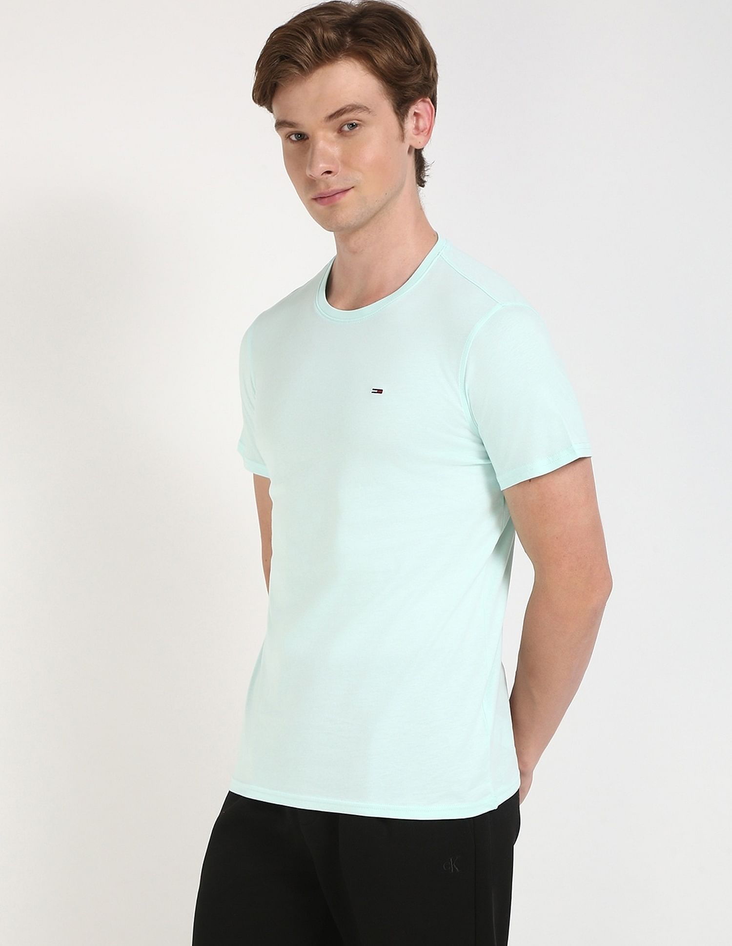 Tommy Hilfiger Solid Slim-Fit Cotton T-Shirt