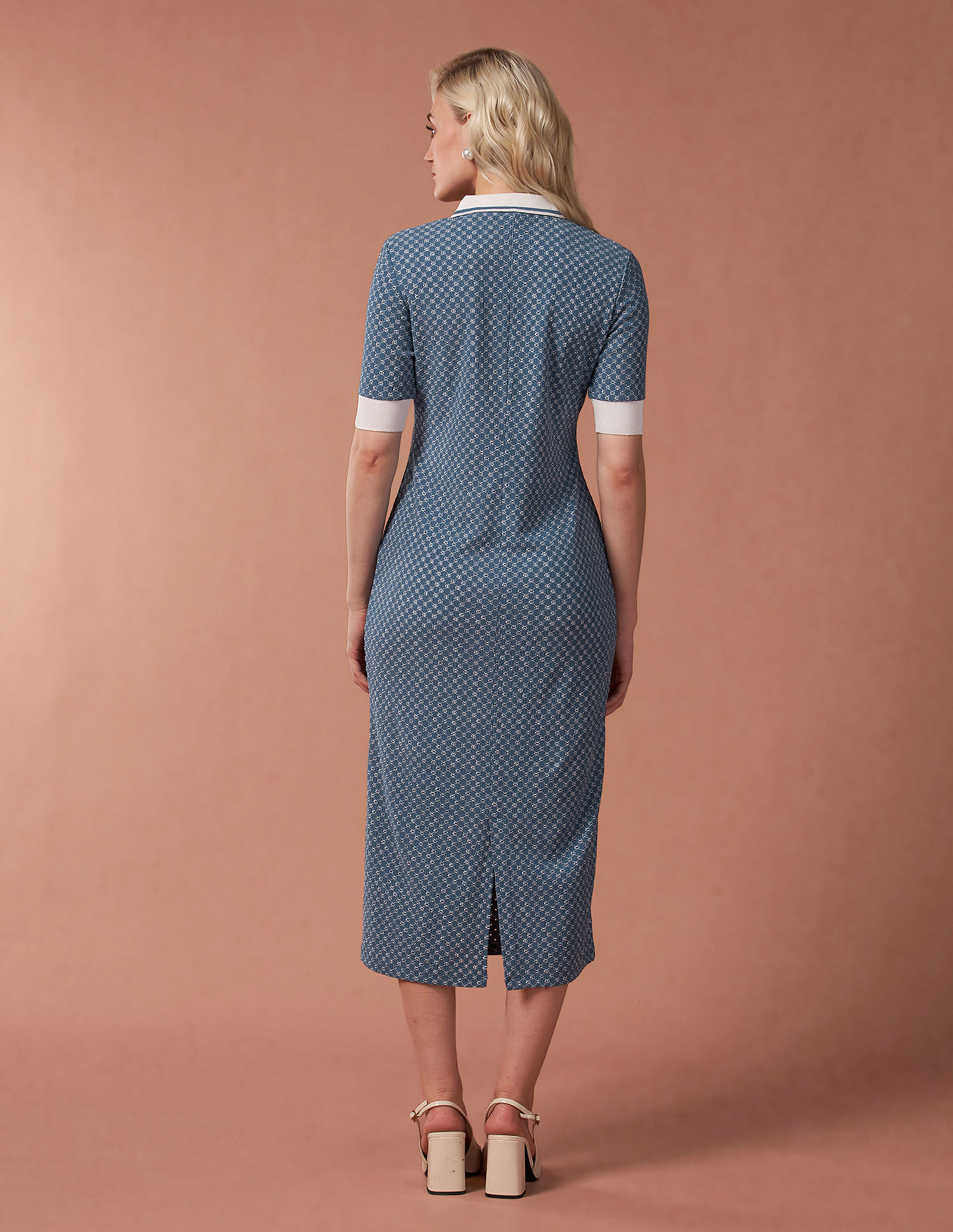 U.S. Polo Assn. Women Knitted Schiffli Polo Dress