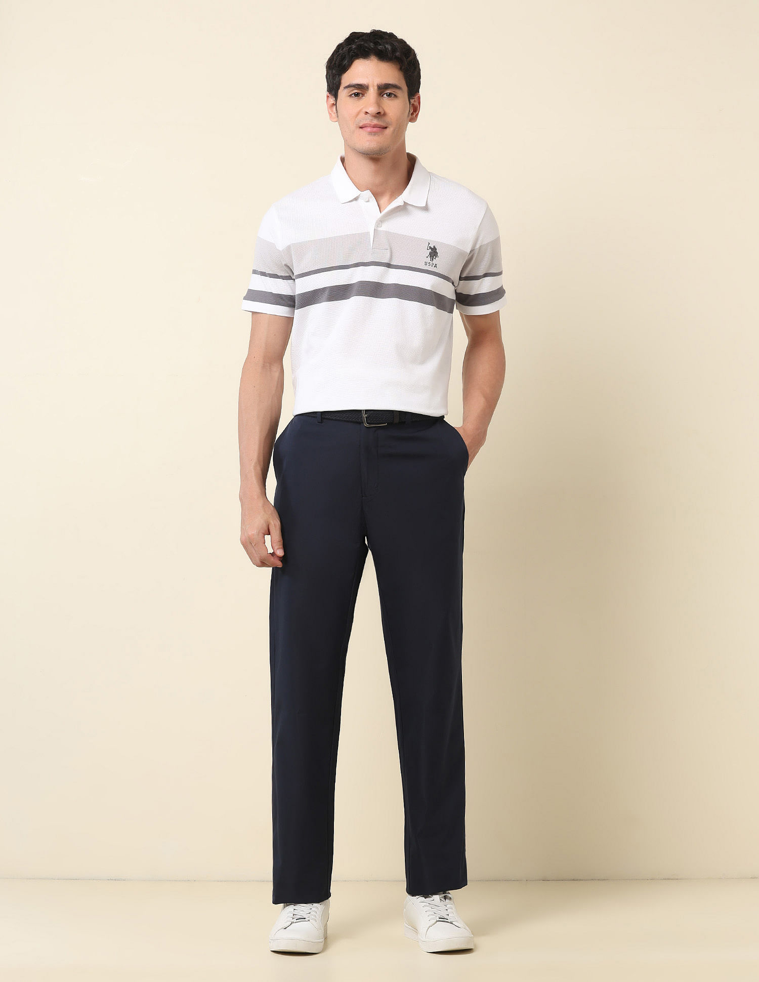 U.S. Polo Assn. Riley Straight Fit Twill Trousers