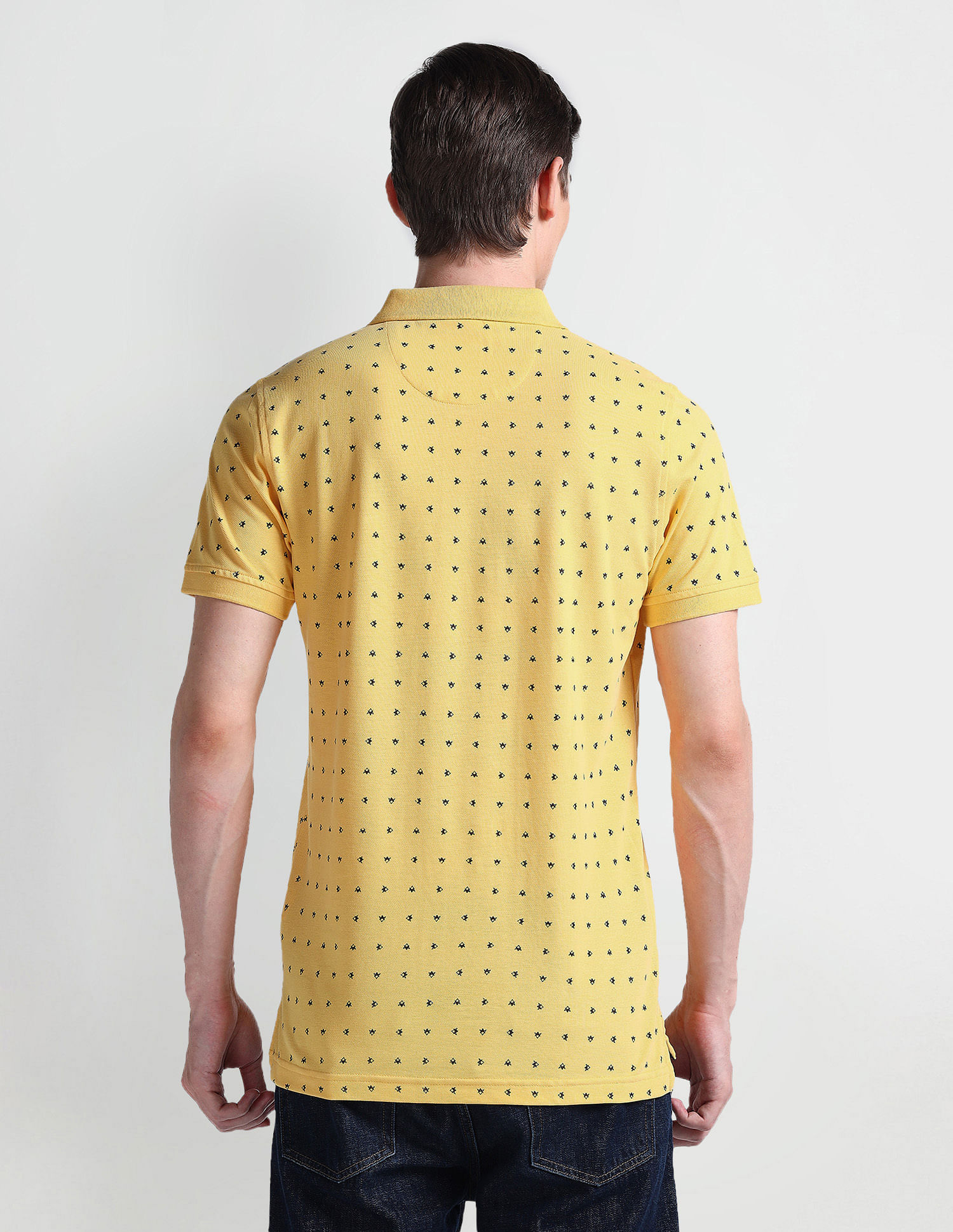 Arrow Sports Geometric Print Regular Polo Shirt