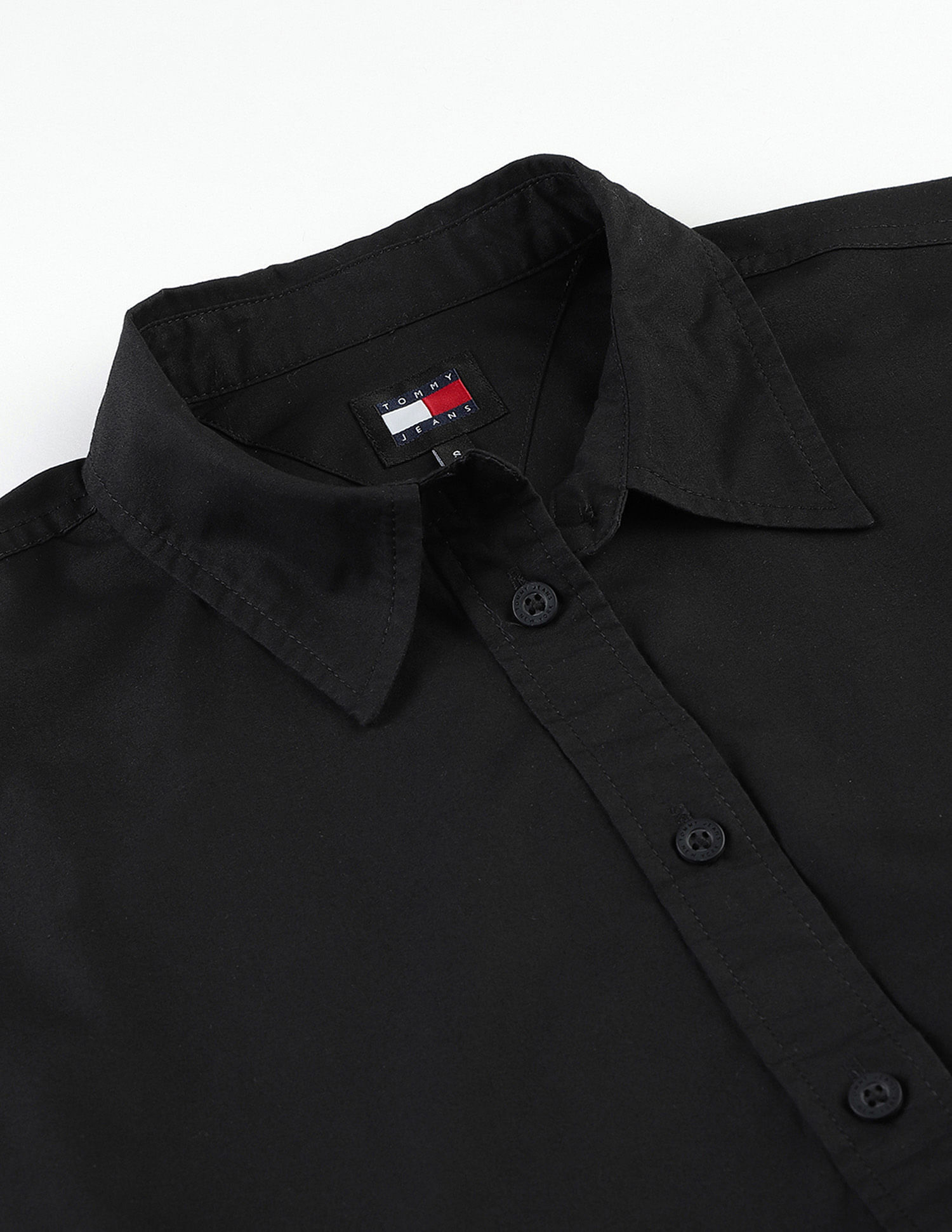 Tommy Hilfiger Crop Logo Taping Cotton Shirt