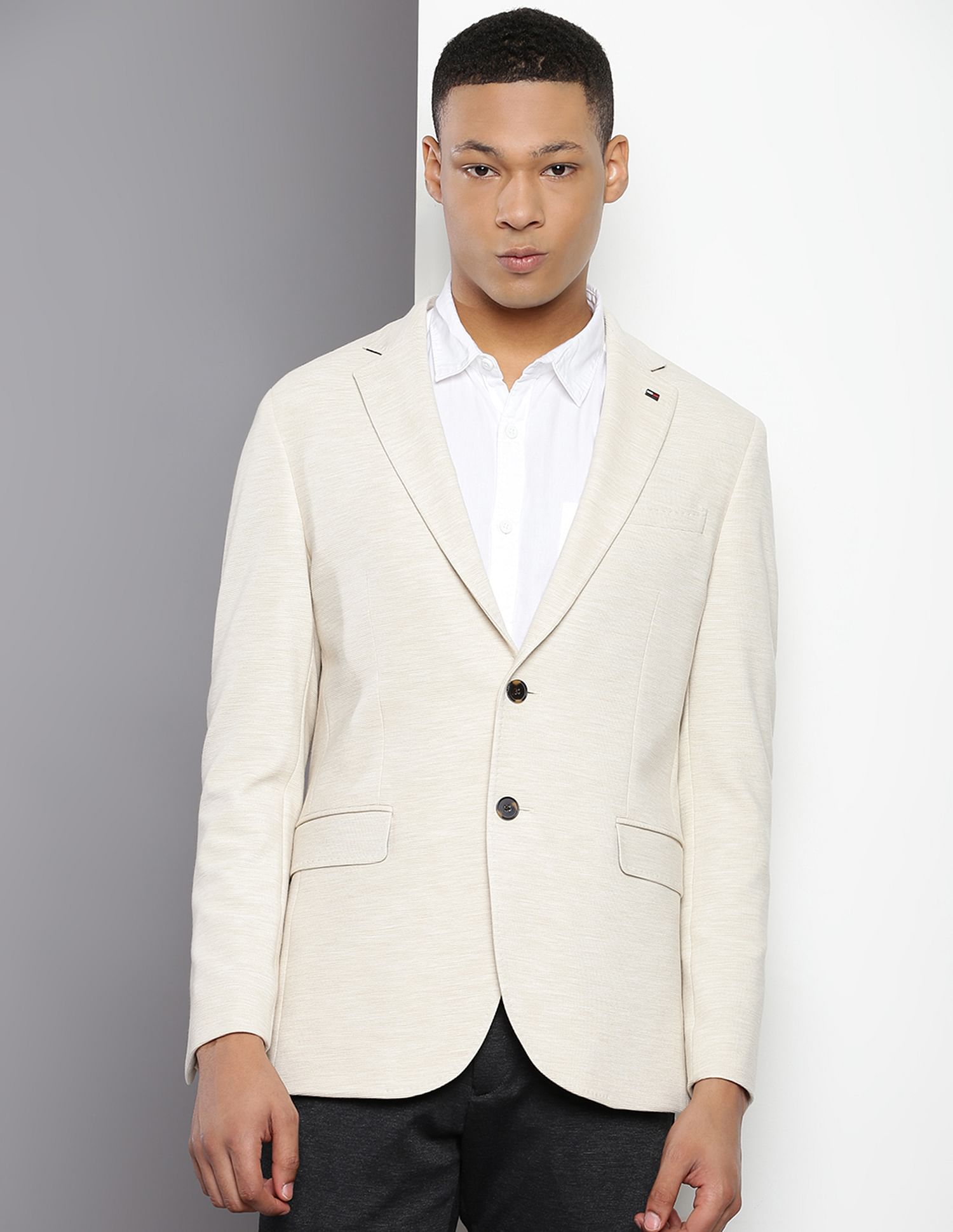 Tommy Hilfiger Textured Regular Fit Blazer