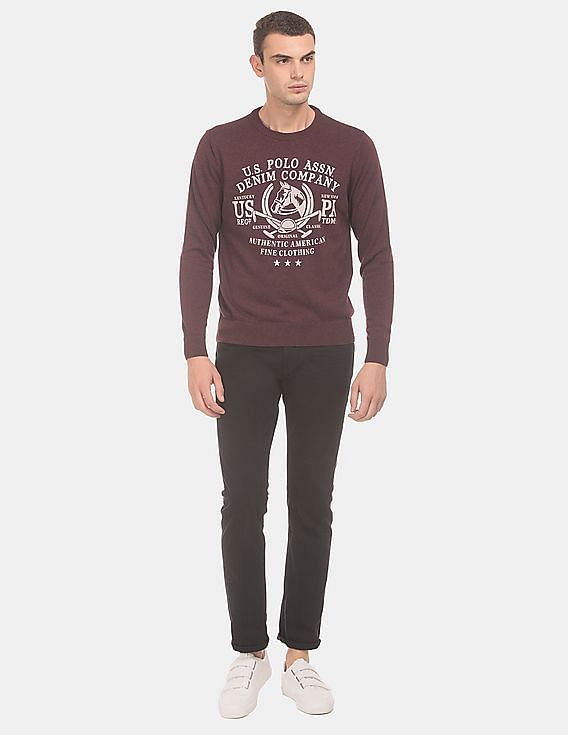 U.S. Polo Assn. Denim Co. Printed Crew Neck Sweater