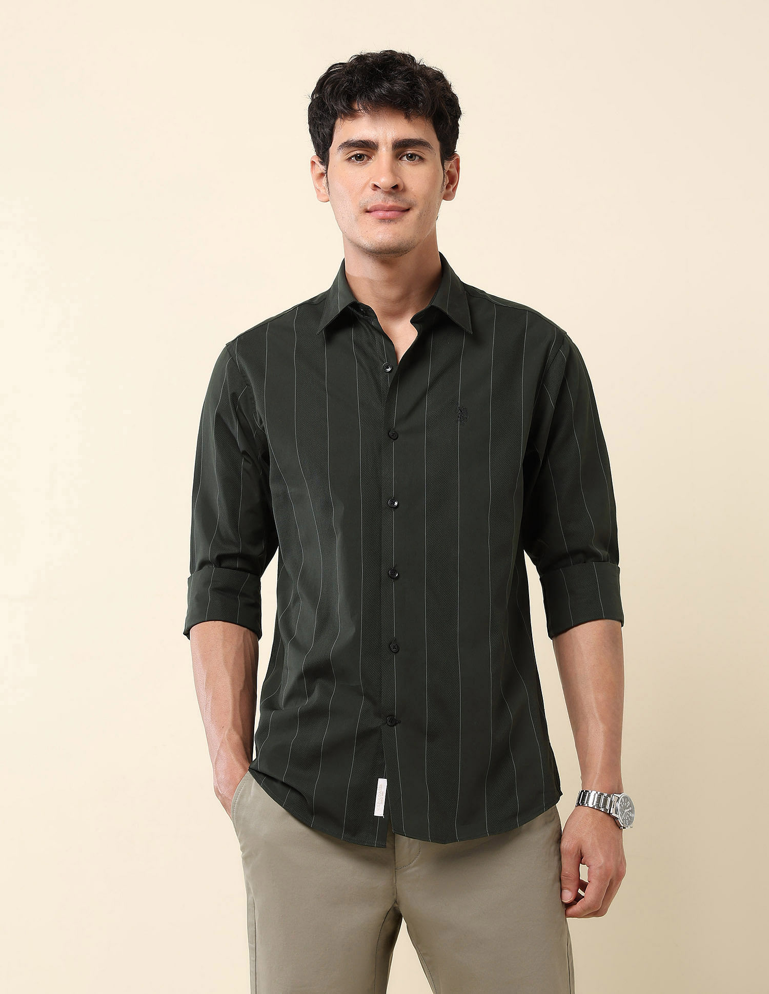 U.S. Polo Assn. Vertical Striped Pure Cotton Shirt