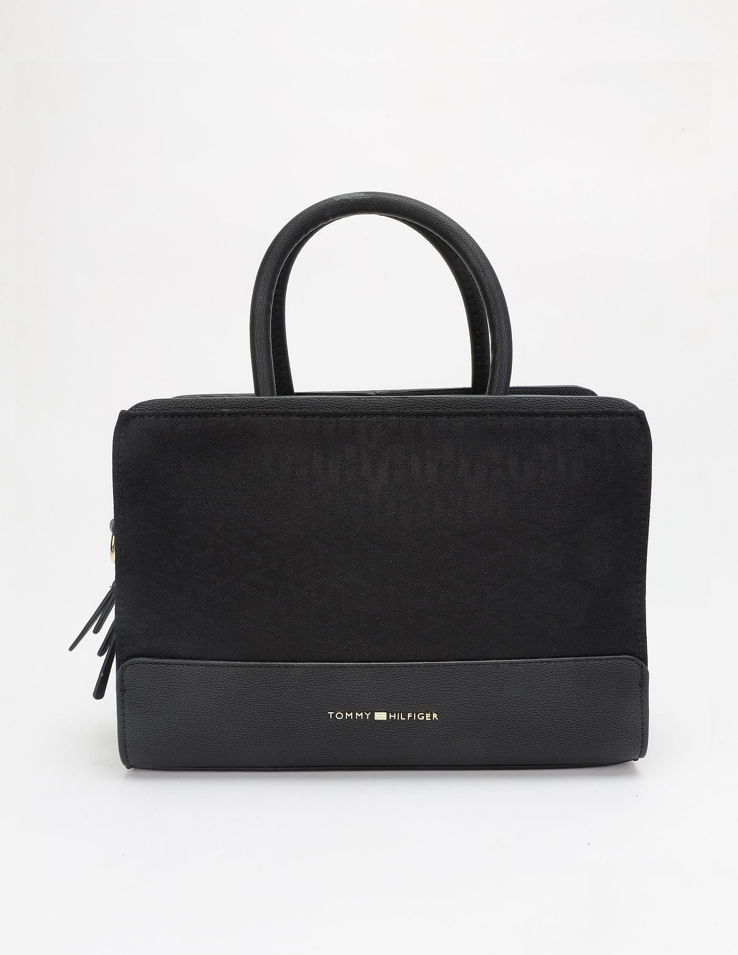Tommy Hilfiger Logo Black Polyester Sling Bag