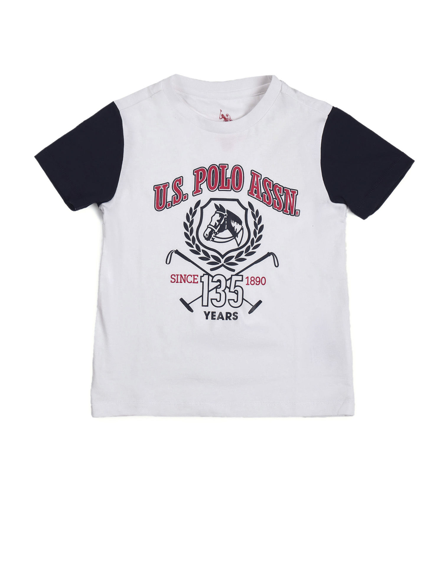U.S. Polo Assn. Kids Boys Pure Cotton Regular Fit T-Shirt