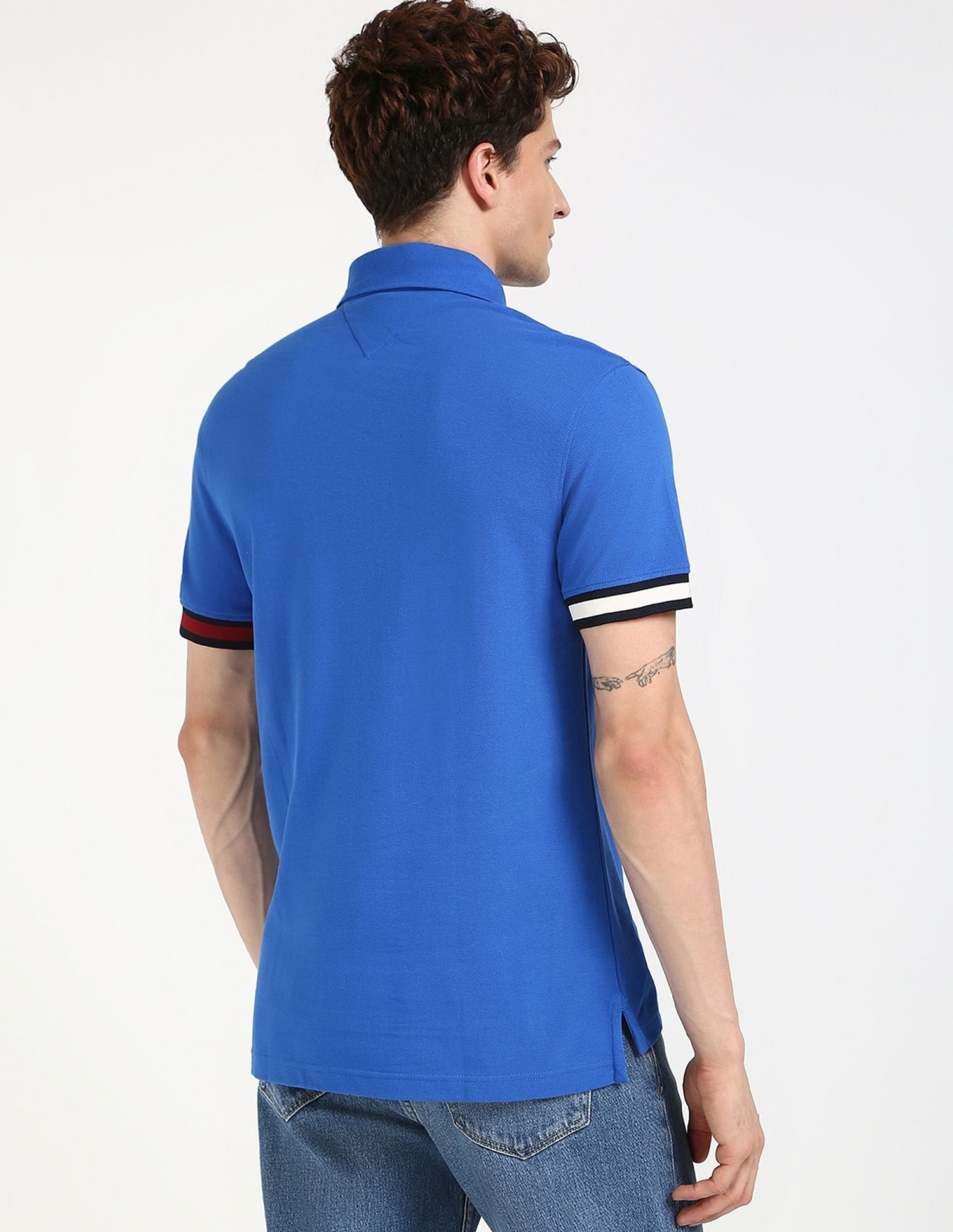 Tommy Hilfiger Solid Regular-Fit Cotton Polo Shirt