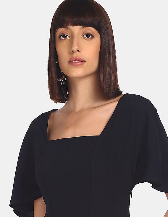 Buy Calvin Klein Women Black Smooth Twill Prairie Dress NNNOW