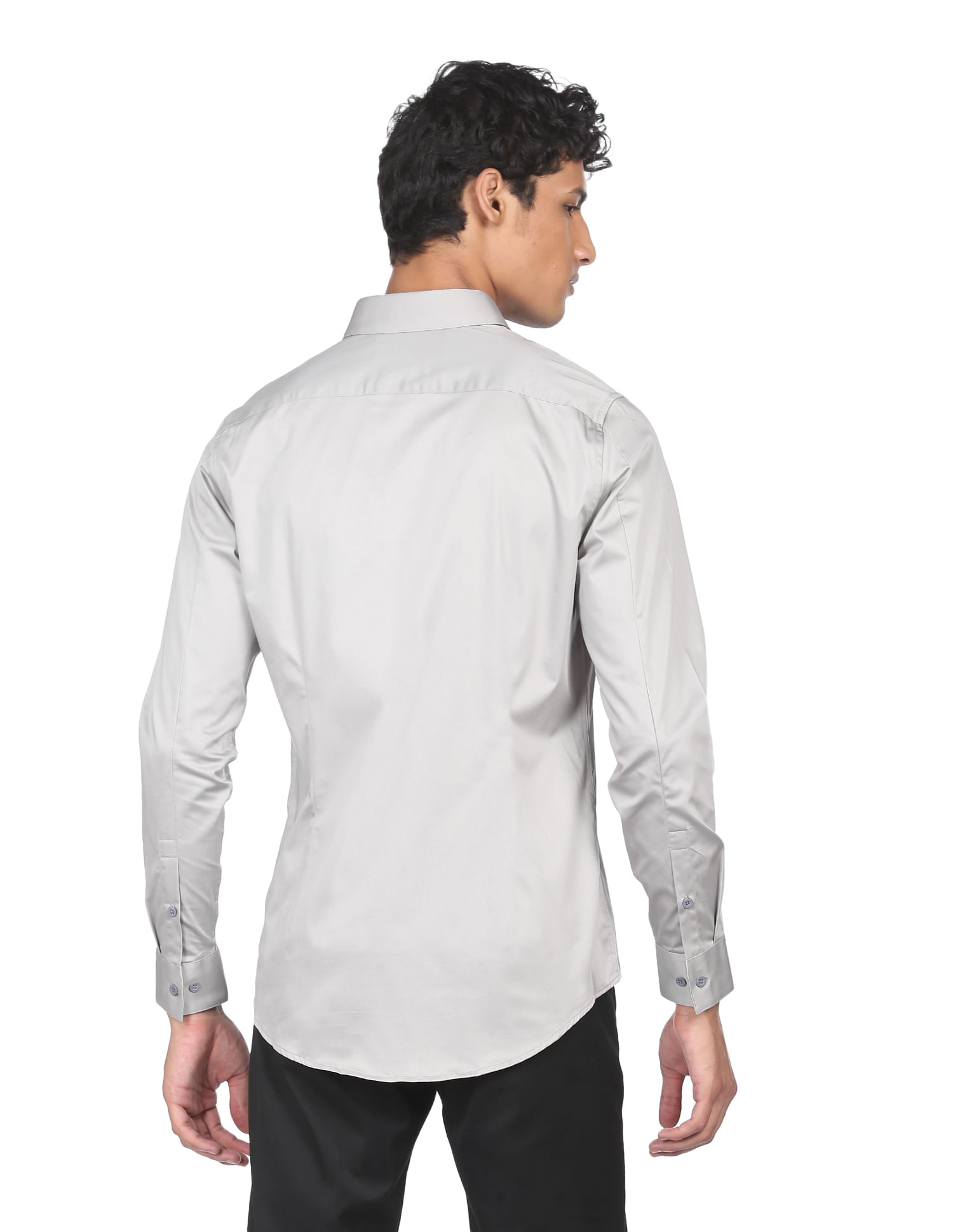 Buy Calvin Klein Jeans Men Grey Slim Fit Solid Formal Shirt