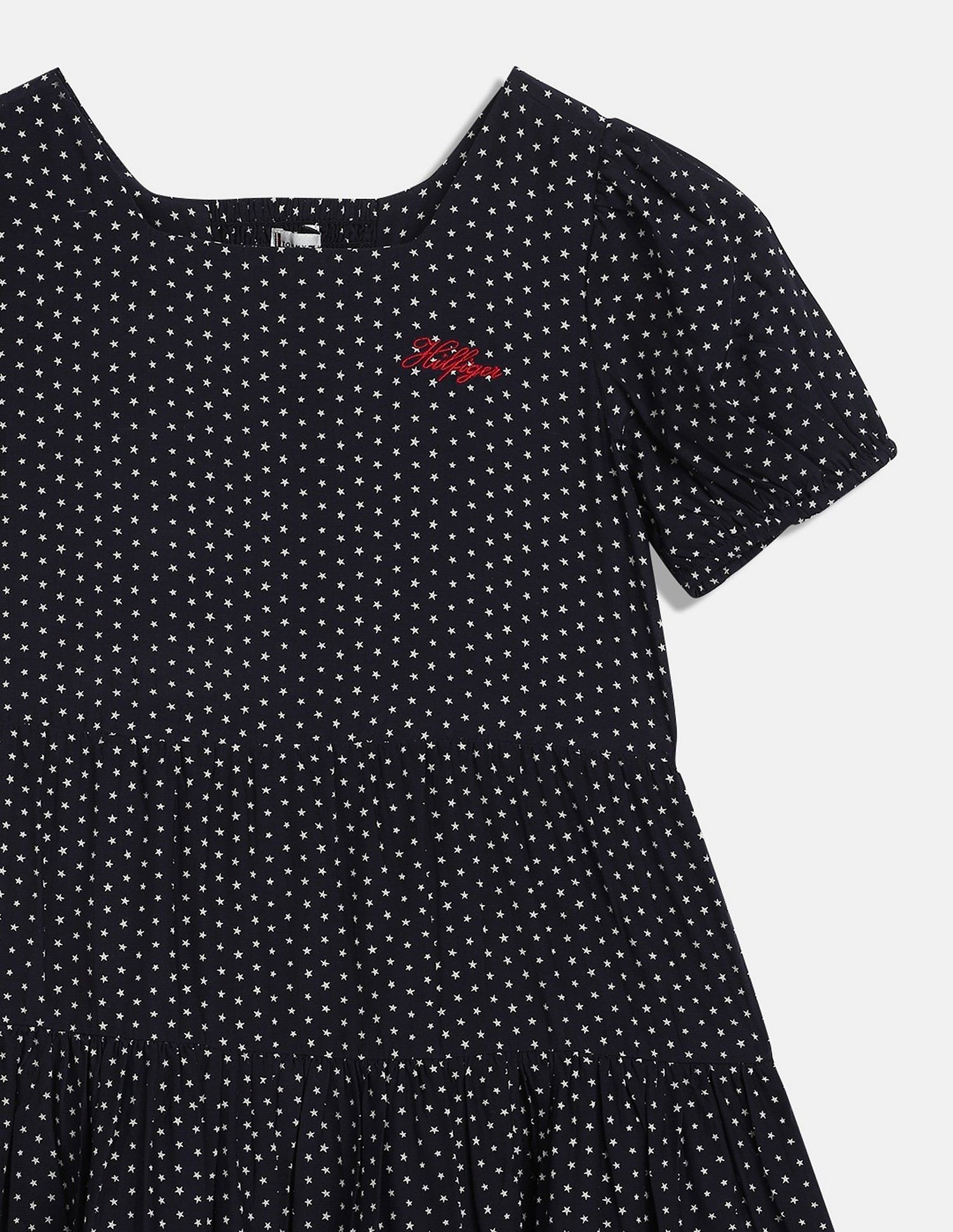 Tommy Hilfiger Kids Girls Printed Regular-Fit Viscose Dress
