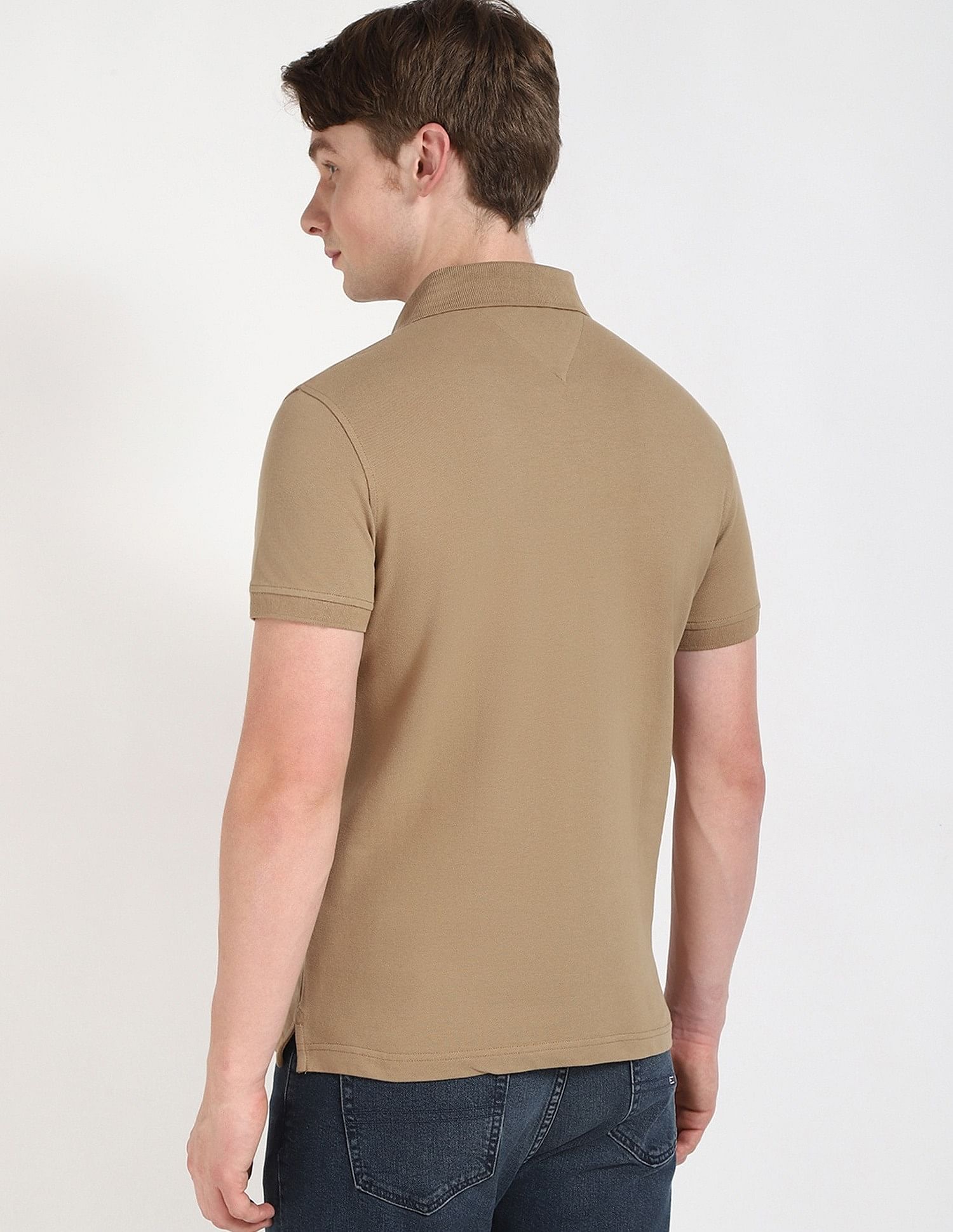 Tommy Hilfiger Solid Slim-Fit Cotton Polo Shirt