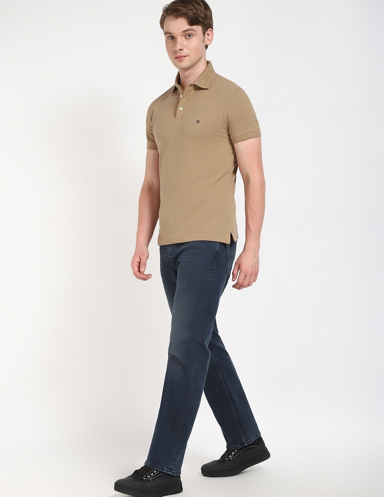 Tommy Hilfiger Solid Slim-Fit Cotton Polo Shirt