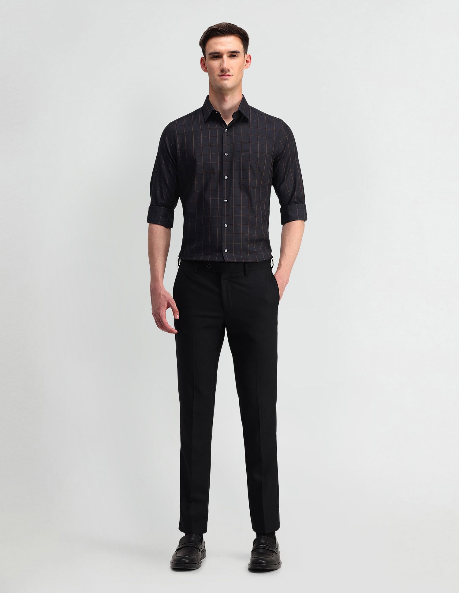 Arrow Dobby Windowpane Checked Shirt