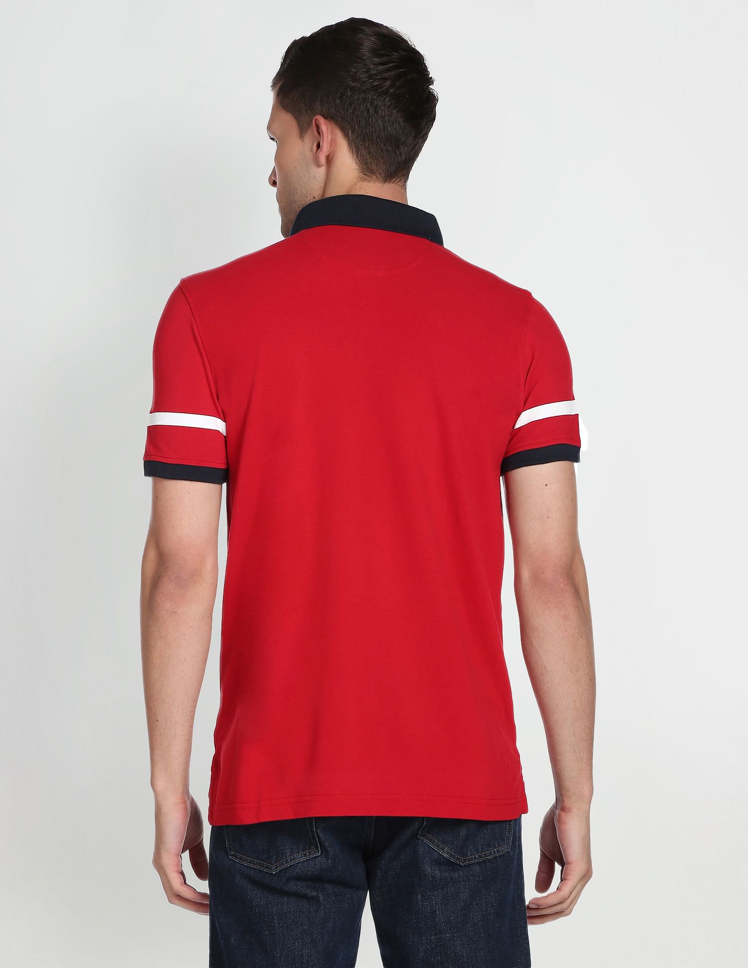 Arrow Sports Contrast Collar Polo Shirt