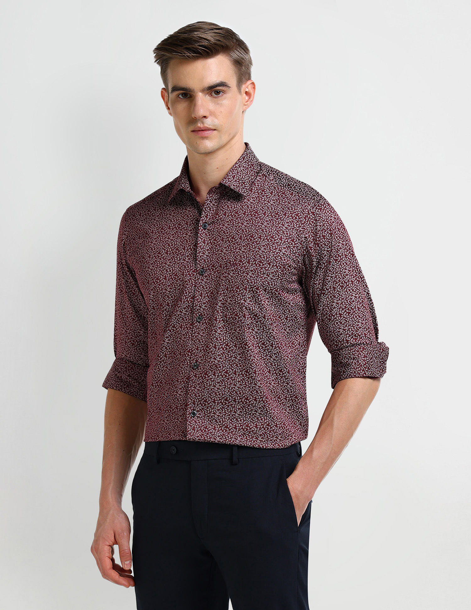 Arrow Manhattan Slim Fit Satin Shirt