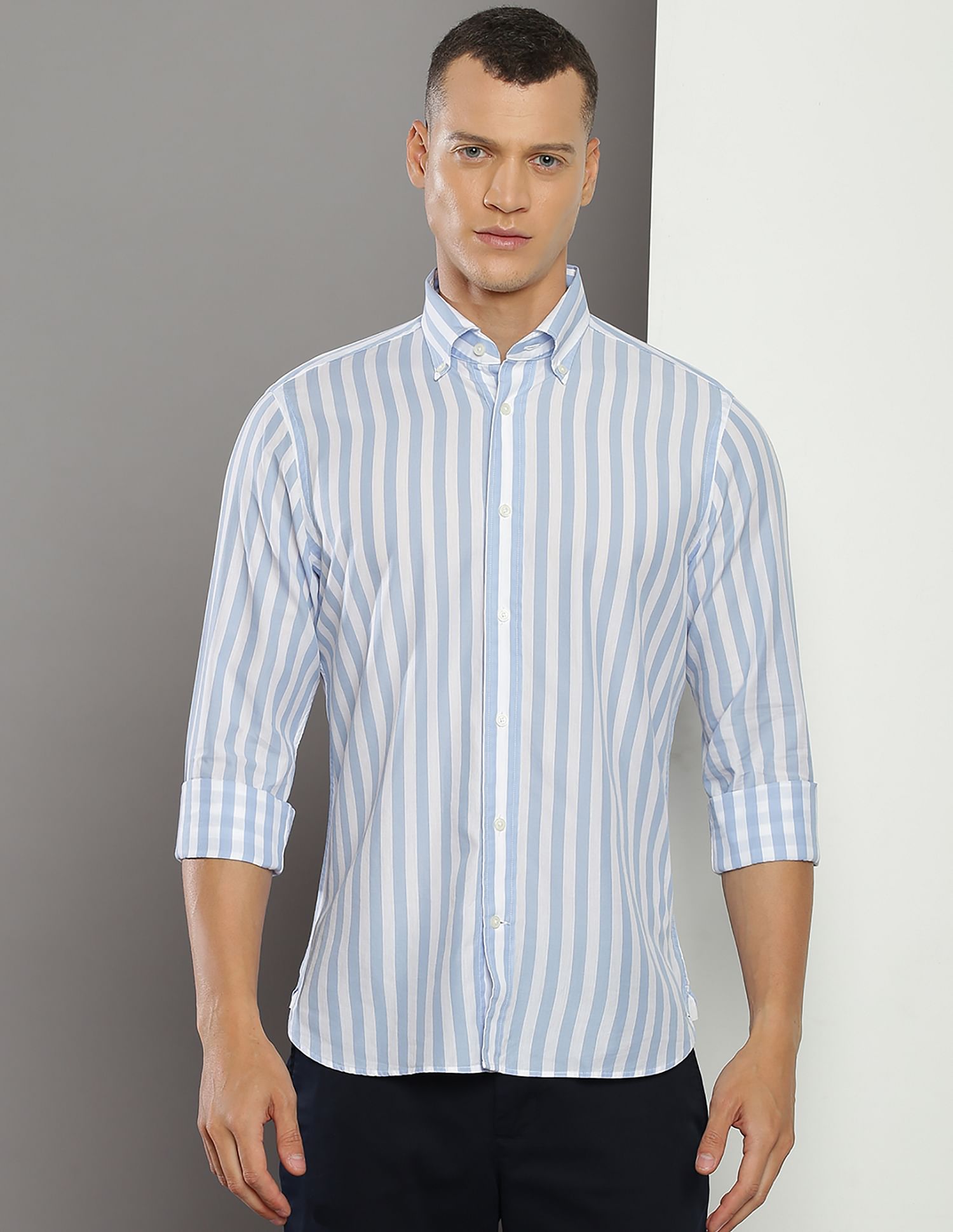 Tommy Hilfiger Silky Bold Vertical Stripe Shirt