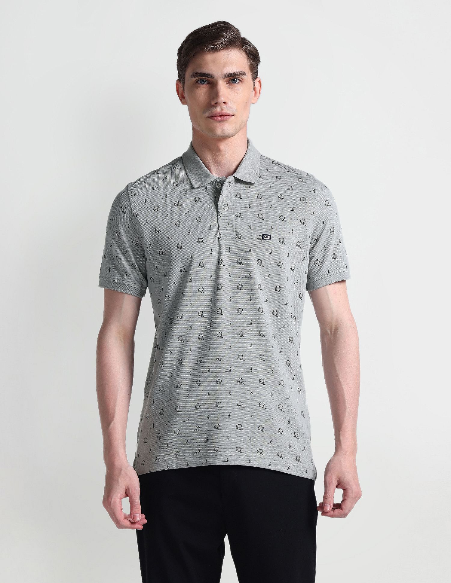 Arrow Sports All Over Print Regular Polo Shirt
