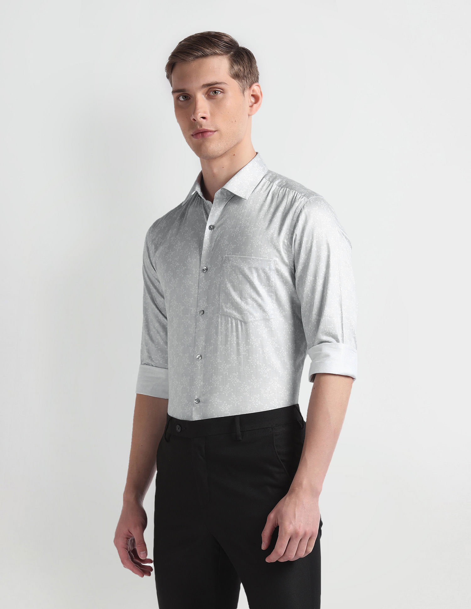 Arrow Floral Print Pure Cotton Shirt