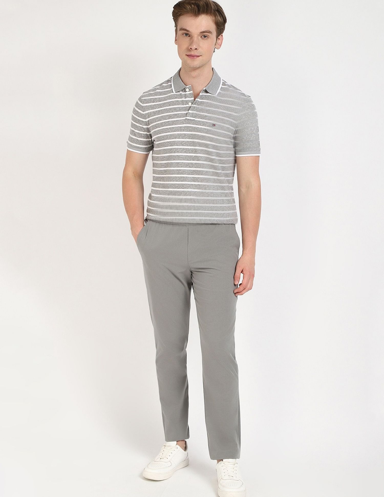 Tommy Hilfiger Striped Regular-Fit Cotton Polo Shirt