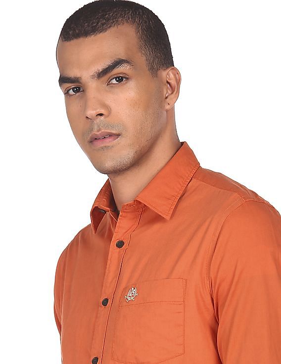 U.S. Polo Assn. Patch Pocket Solid Casual Shirt