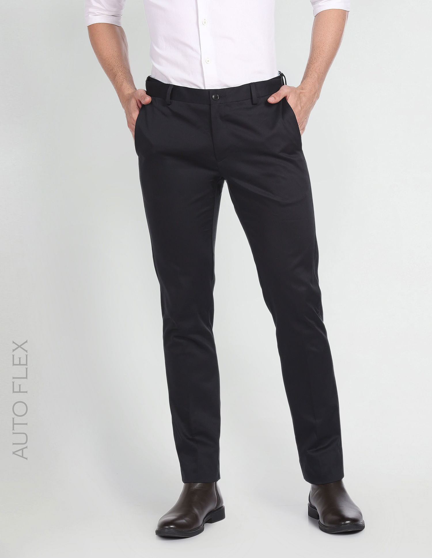 Buy Arrow Newyork Micro Check Super Slim Autoflex Trousers Online-demhanvico.com.vn
