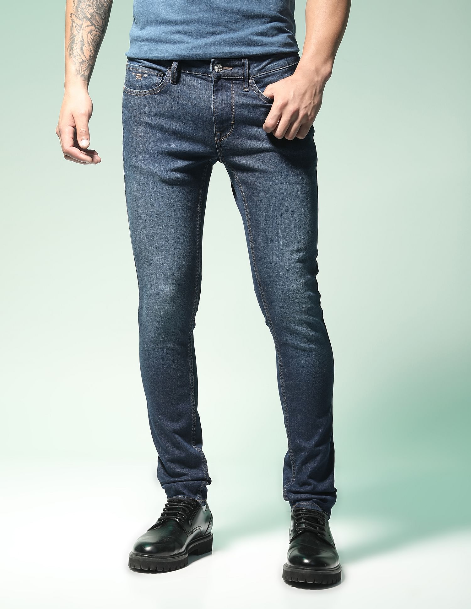Flying Machine Jackson Skinny Fit Stone Wash Jeans