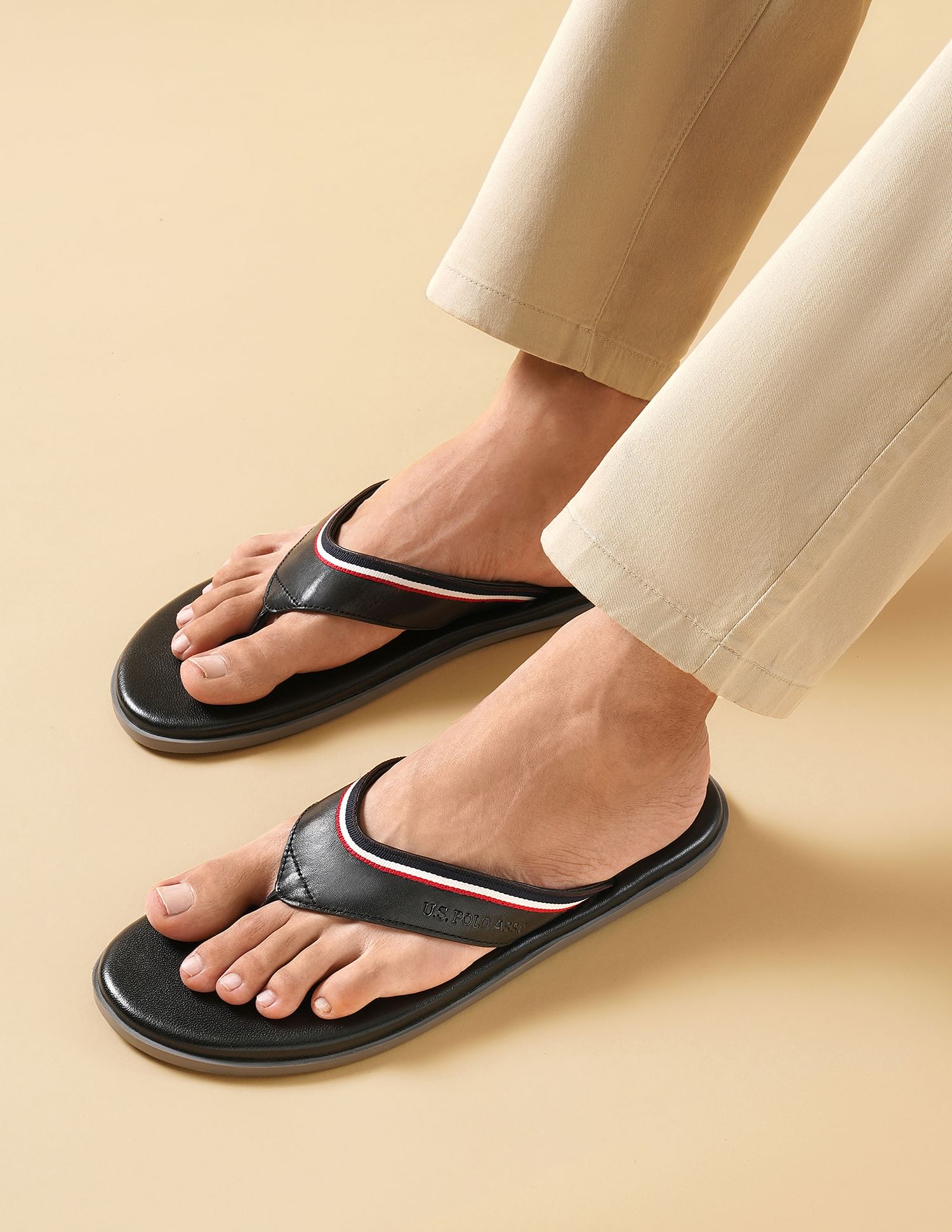 Buy U.S. Polo Assn. Men V Strap Cornel Flip Flops NNNOW