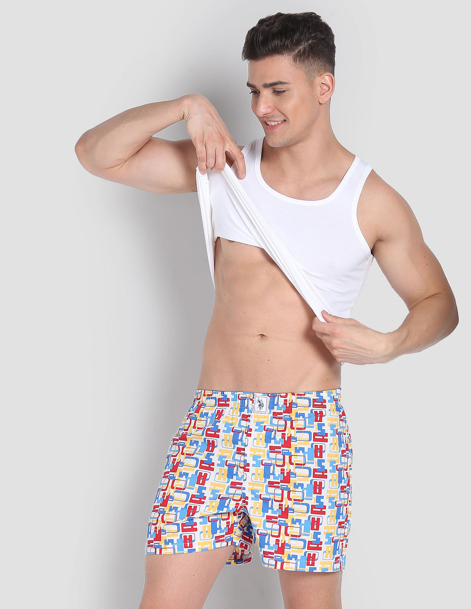 Buy USPA Innerwear Back Pocket All Over Print IYAC Boxers - Pack