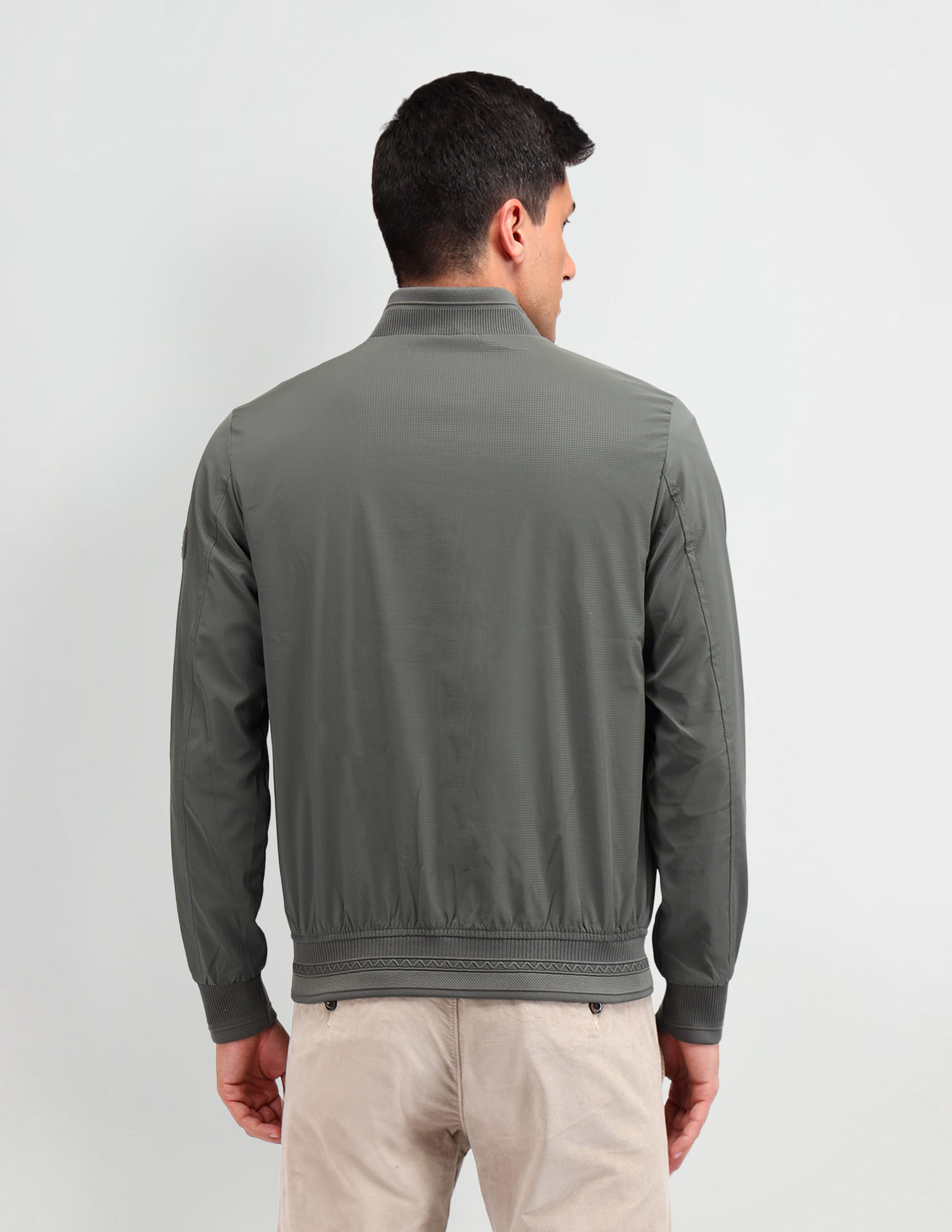 Buy Arrow Sport Solid Stand Collar Jacket - NNNOW.com