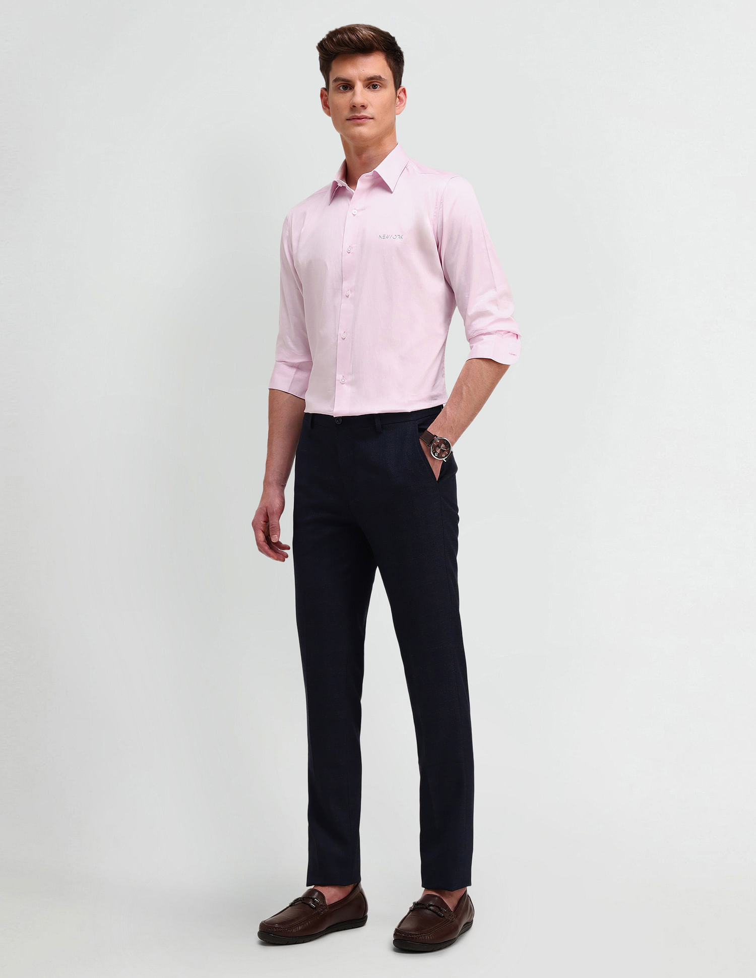 Arrow Newyork Slim Fit Satin Shirt