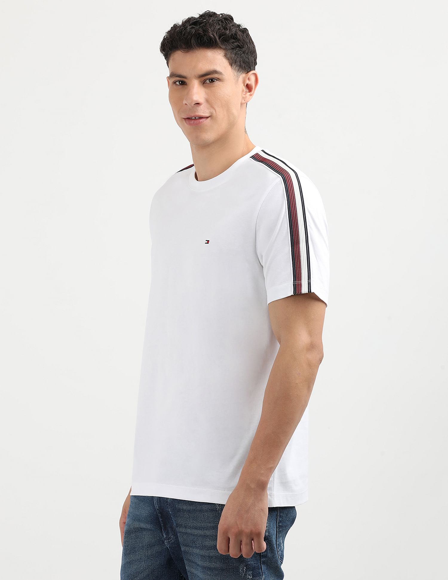 Tommy Hilfiger Shadow Stripe Detail Sleeve T-Shirt