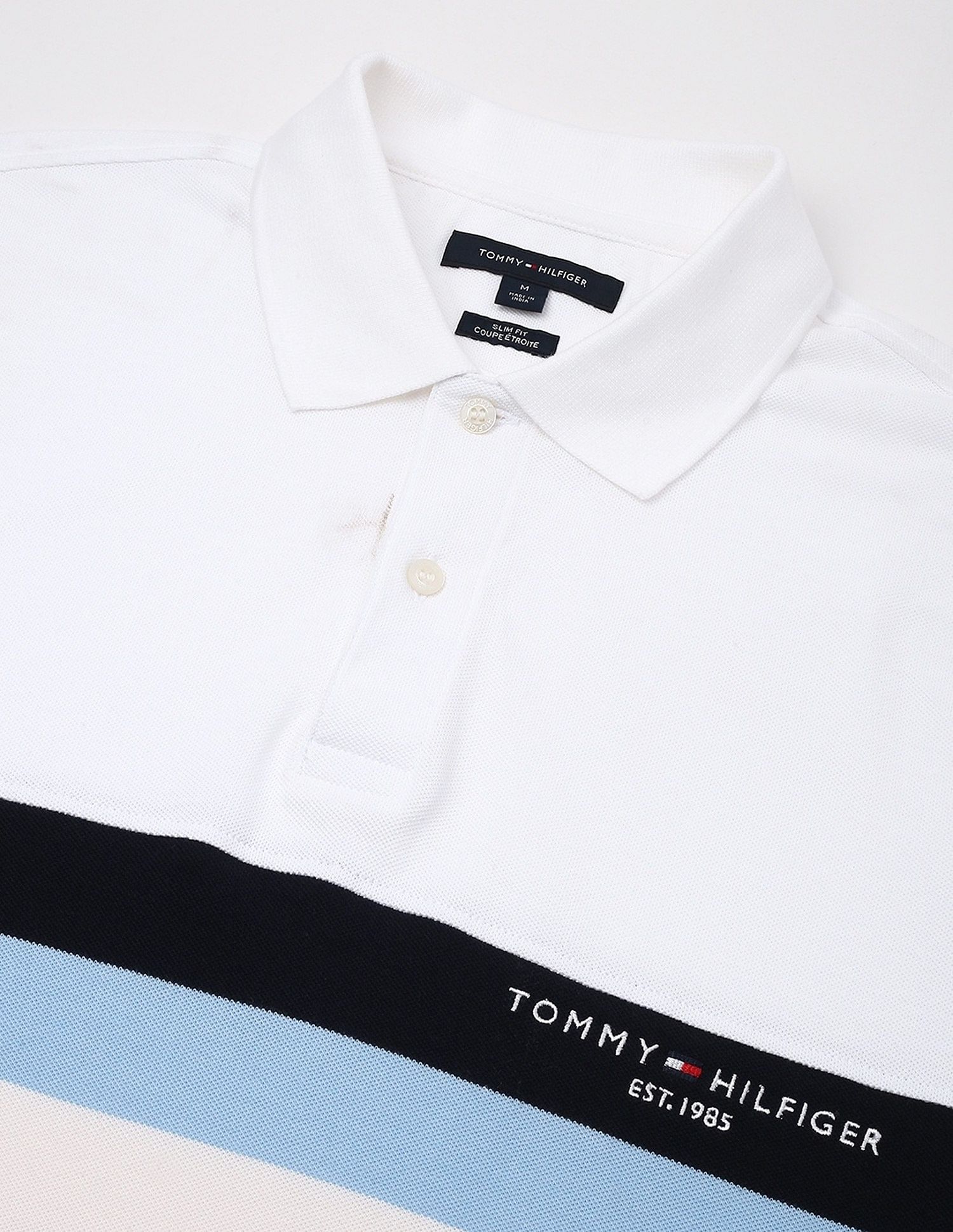 Tommy Hilfiger Striped Slim-Fit Cotton Polo Shirt