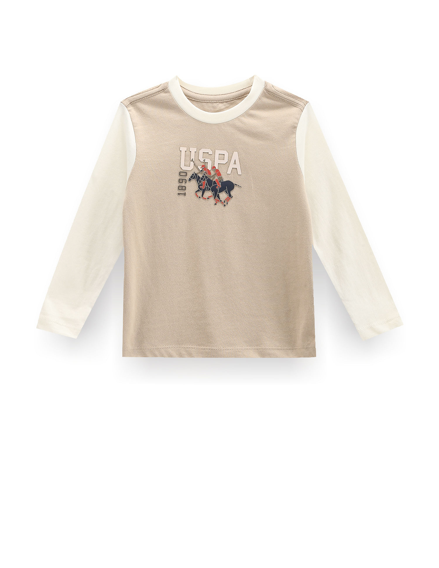 U.S. Polo Assn. Kids Boys Cotton Colour Block T-Shirt