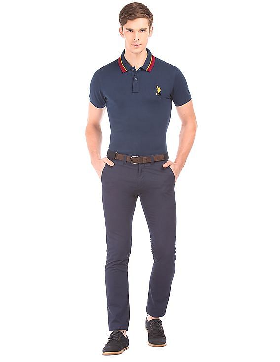 U.S. Polo Assn. Tipped Collar Slim Fit Polo Shirt