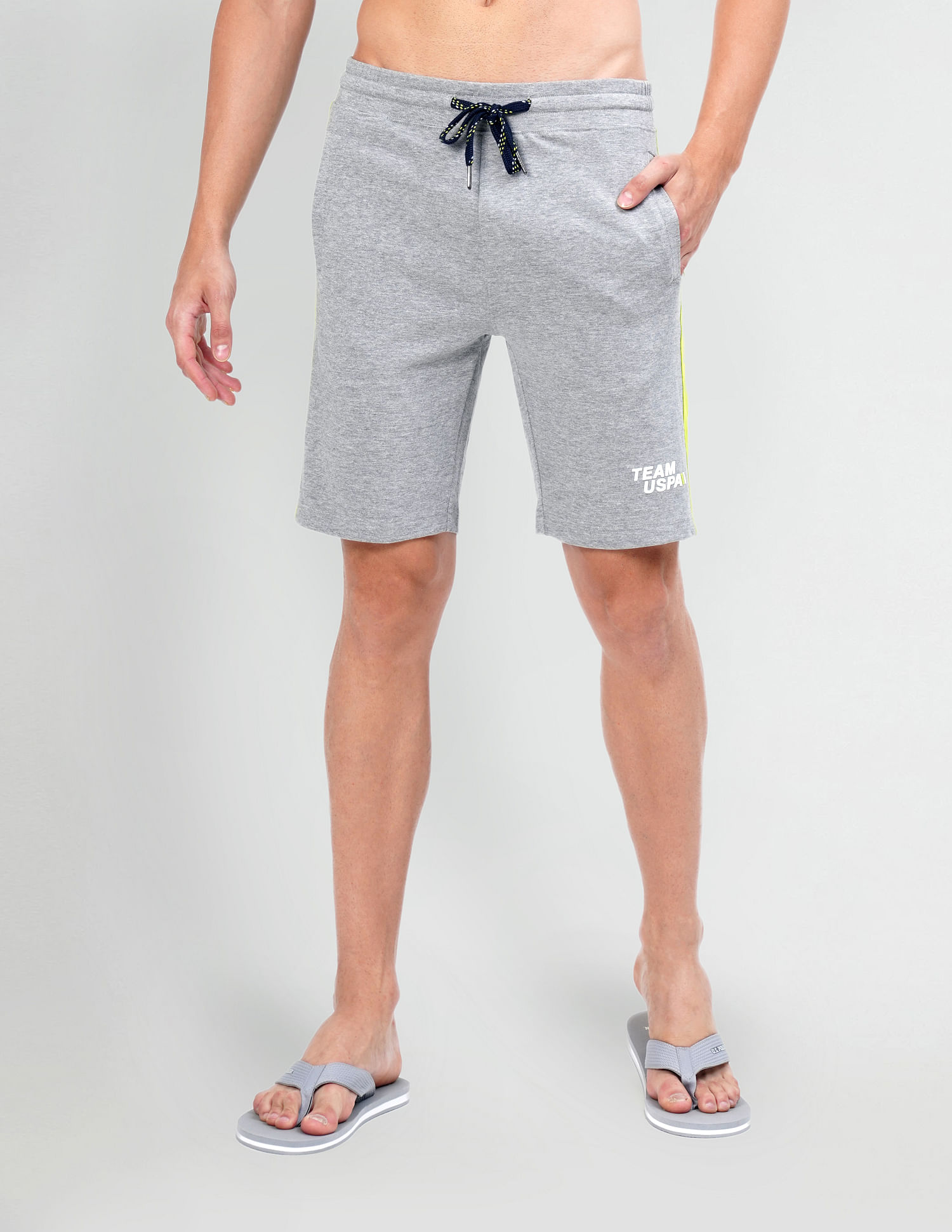 USPA Innerwear Colour Block Logo IYAR Knit Shorts - Pack Of 1