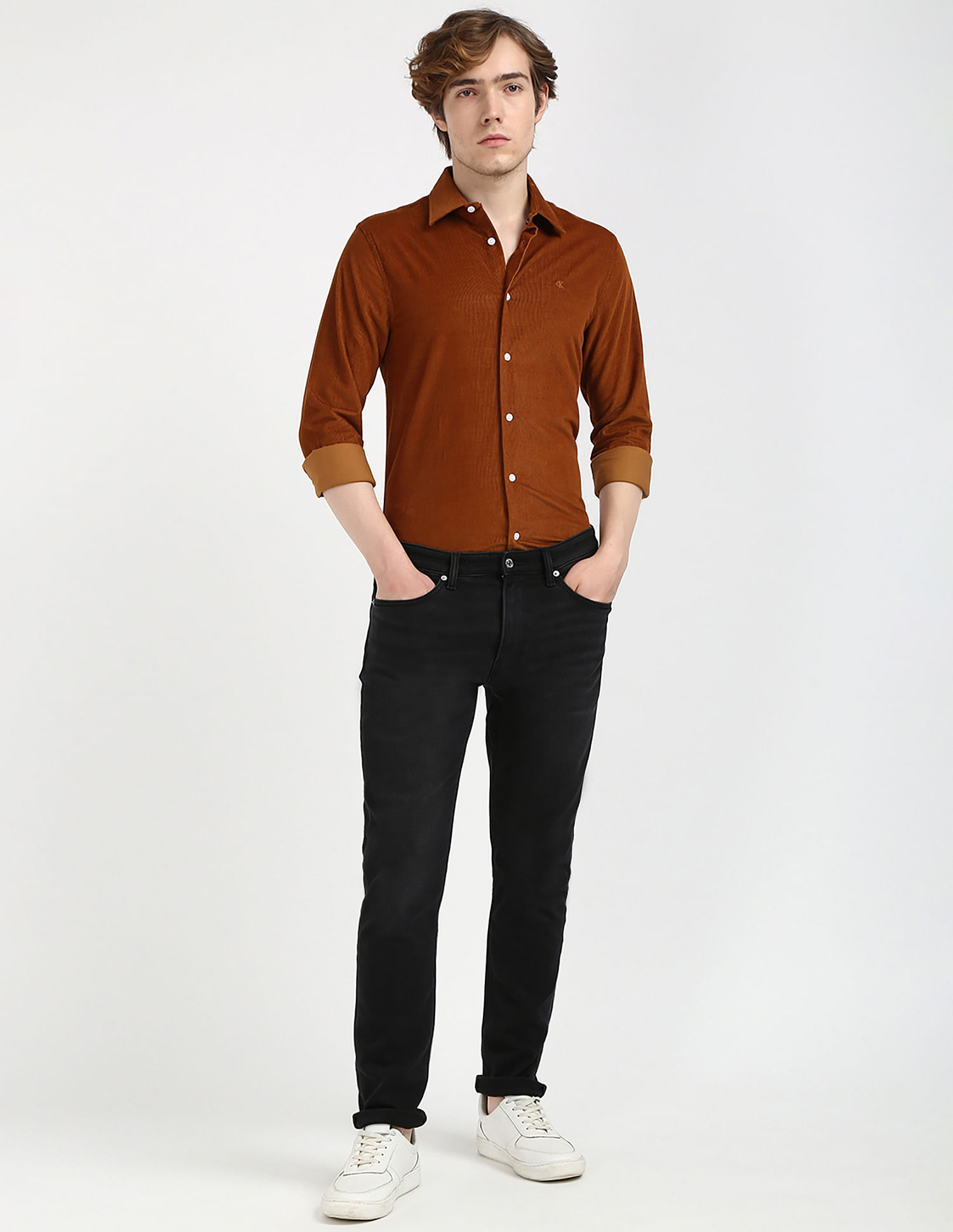 Calvin Klein Jeans Corduroy Textured Shirt
