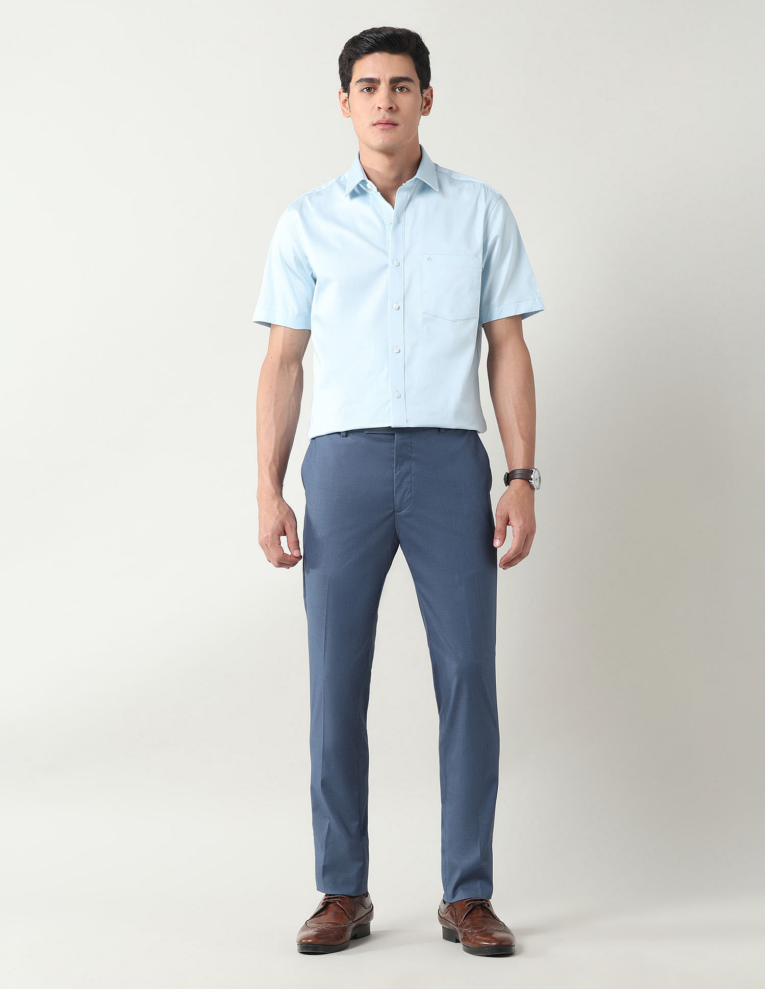 Arrow Mid Rise Slim Fit Trousers