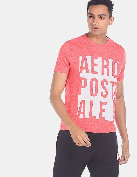 Buy Aeropostale Men Off White Brand Print Cotton T-Shirt - NNNOW.com