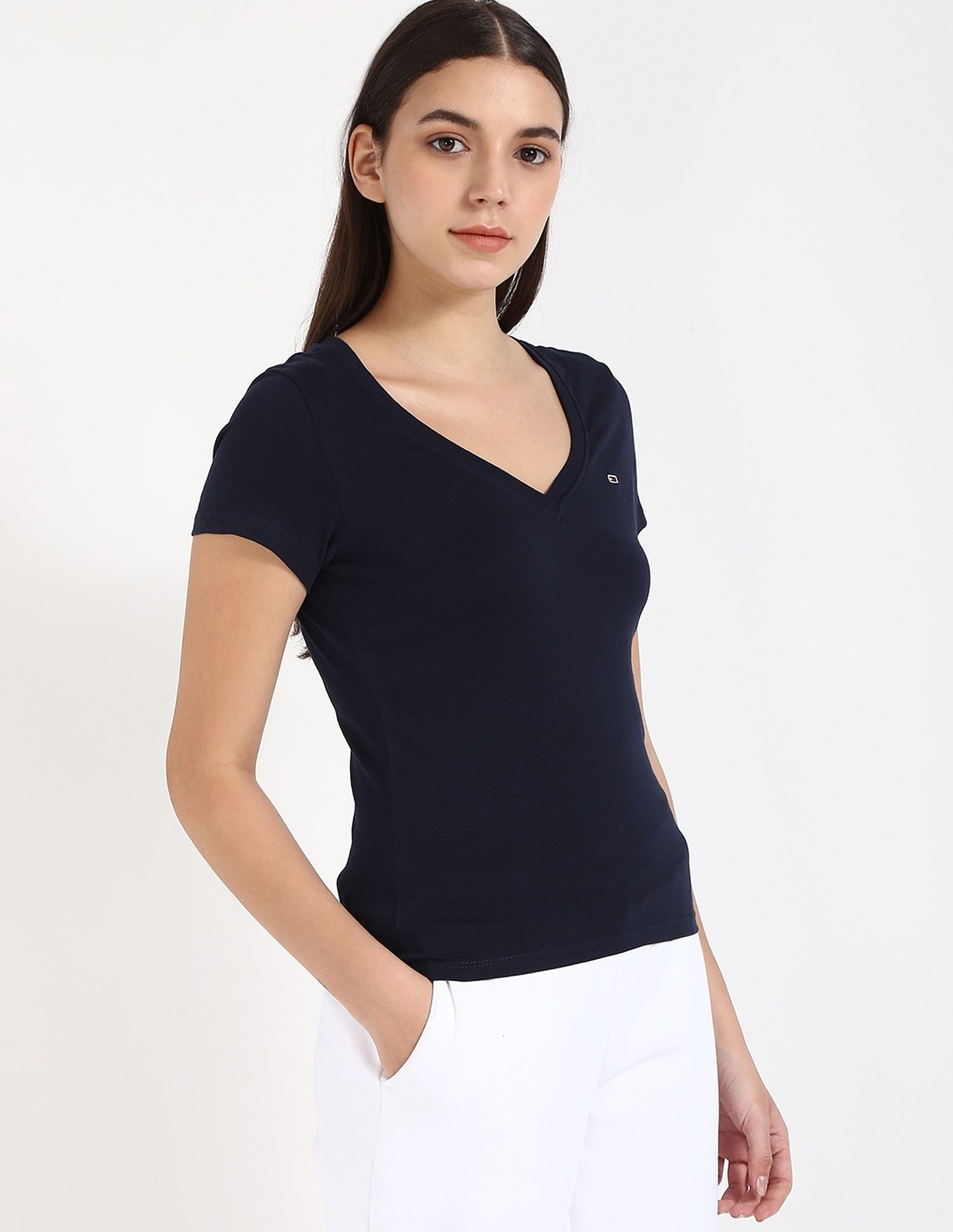 Tommy Hilfiger Solid Slim-Fit Cotton T-Shirt