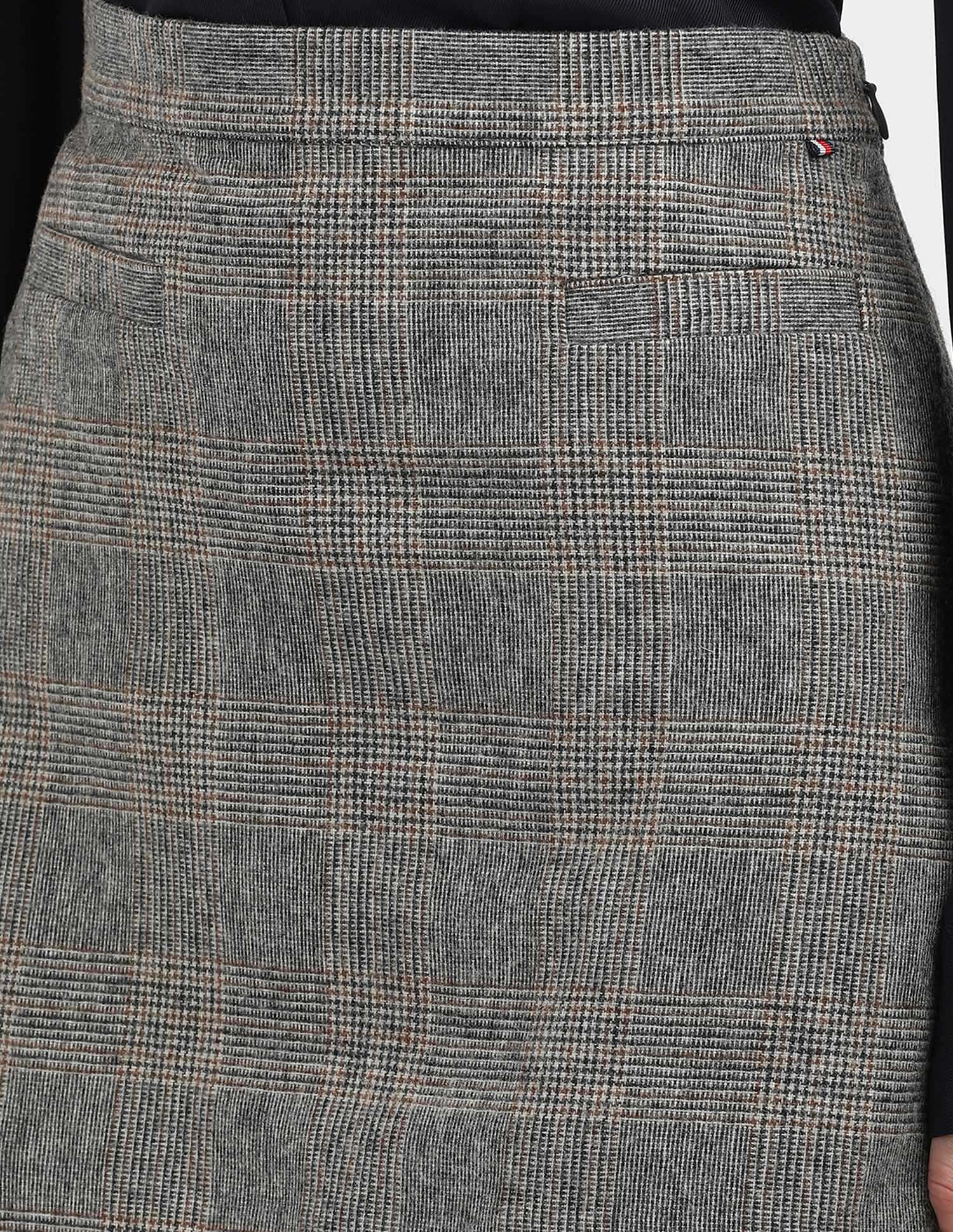 Tommy Hilfiger Wool Check Mini Skirt