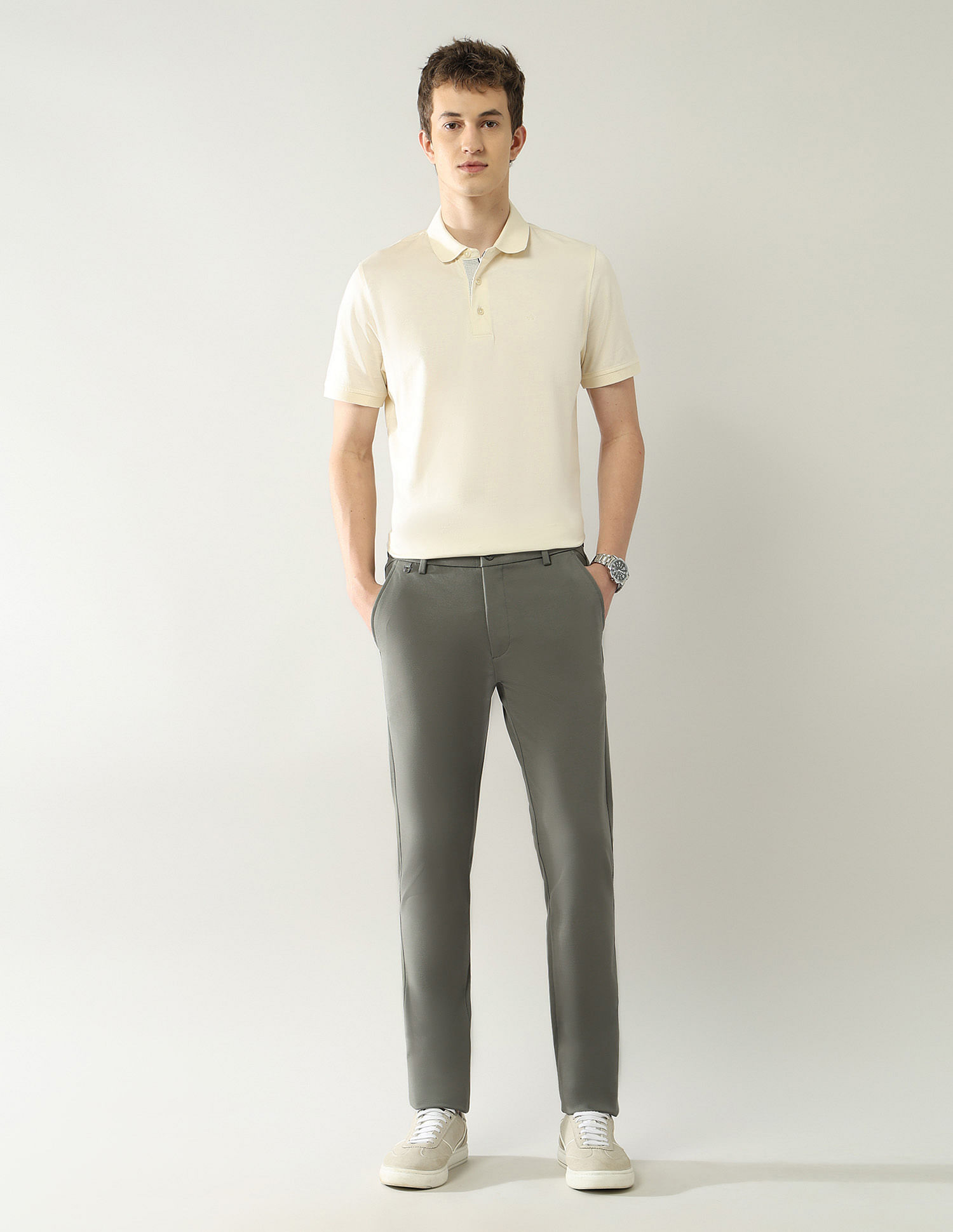Arrow Sport Slim Fit Knitted Autoflex Trousers