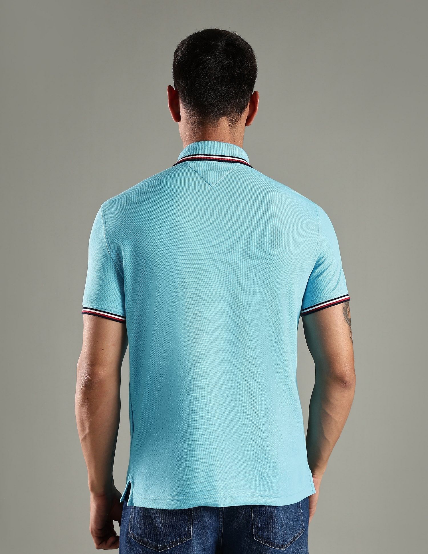 Tommy Hilfiger Solid Regular Fit Cotton Polo T-Shirt