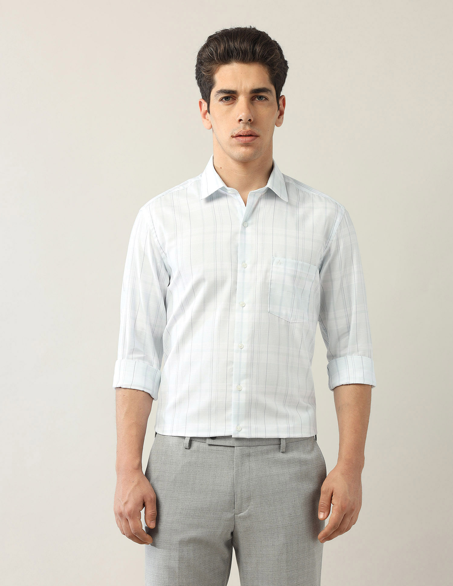 Arrow Pure Cotton Manhattan Slim Fit Shirt