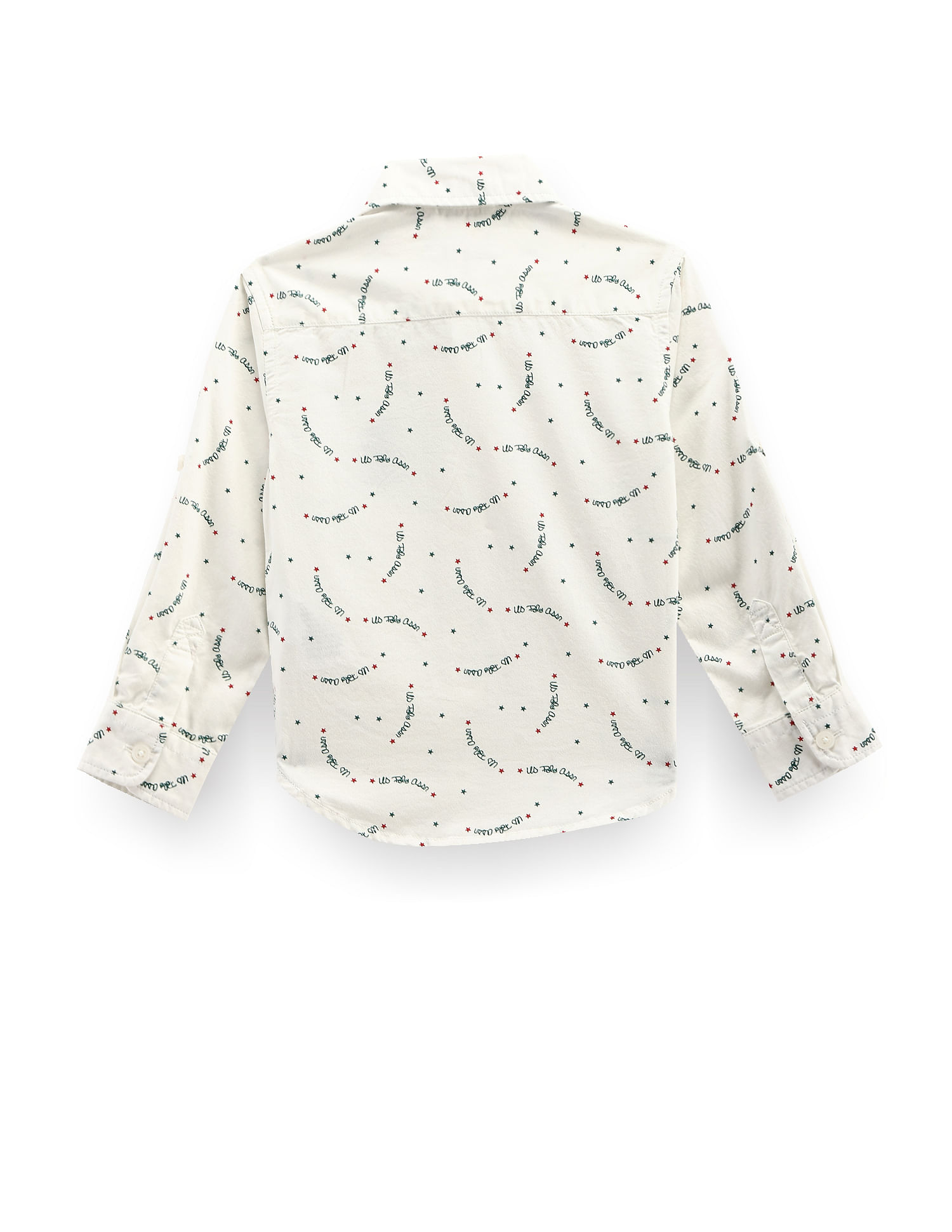U.S. Polo Assn. Kids Boys Brand Print Cotton Shirt