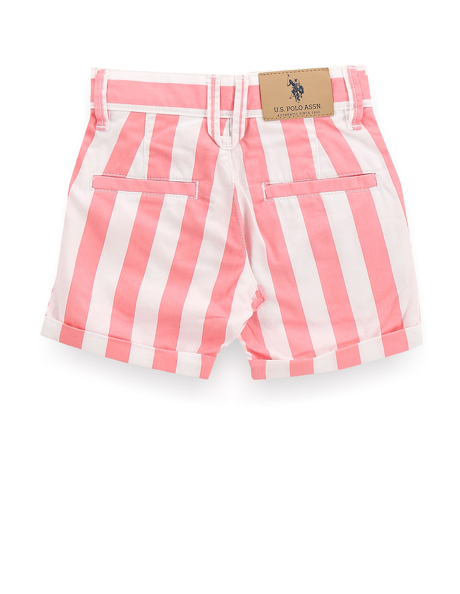 U.S. Polo Assn. Kids Boys Vertical Stripe Cotton Shorts