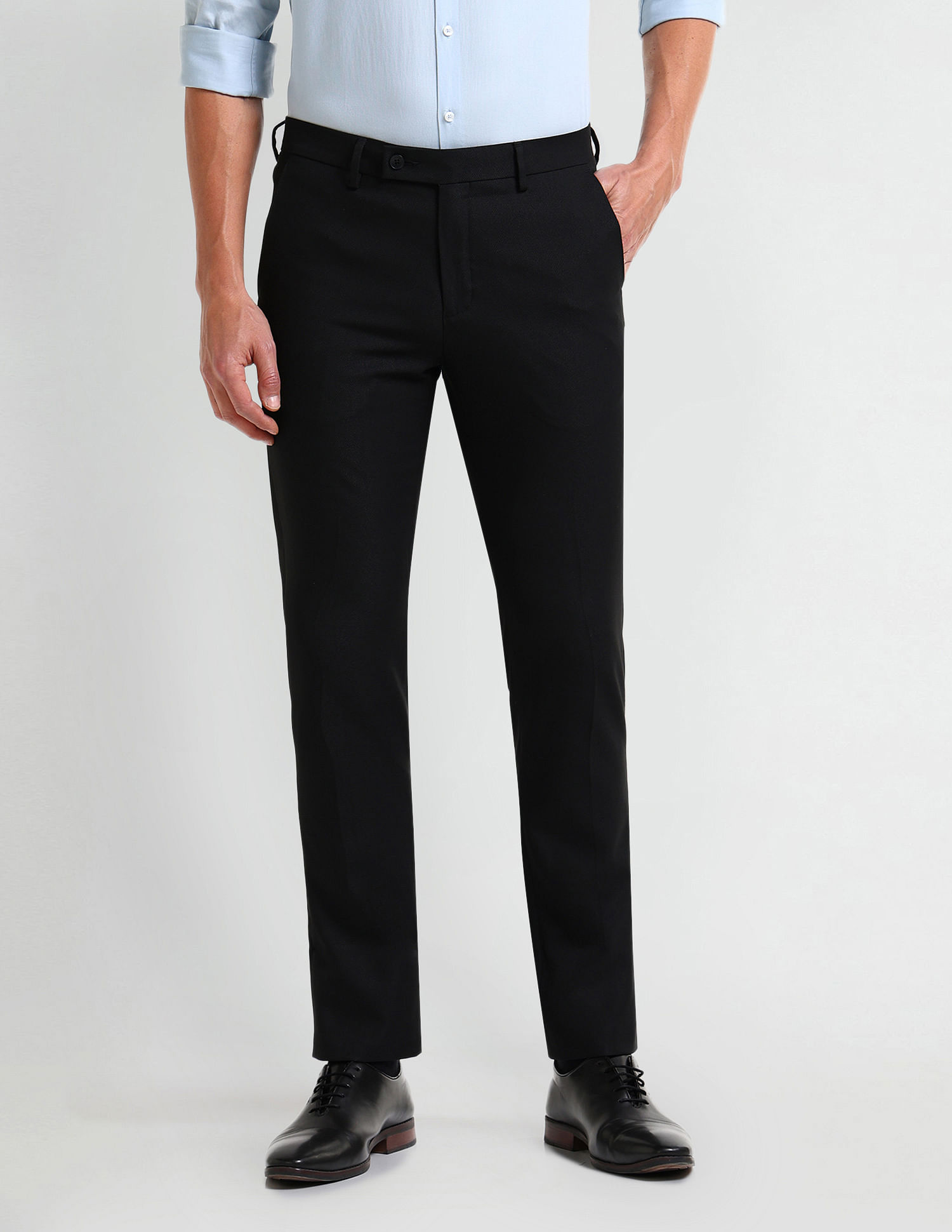 Arrow Self-Design Regular Trousers
